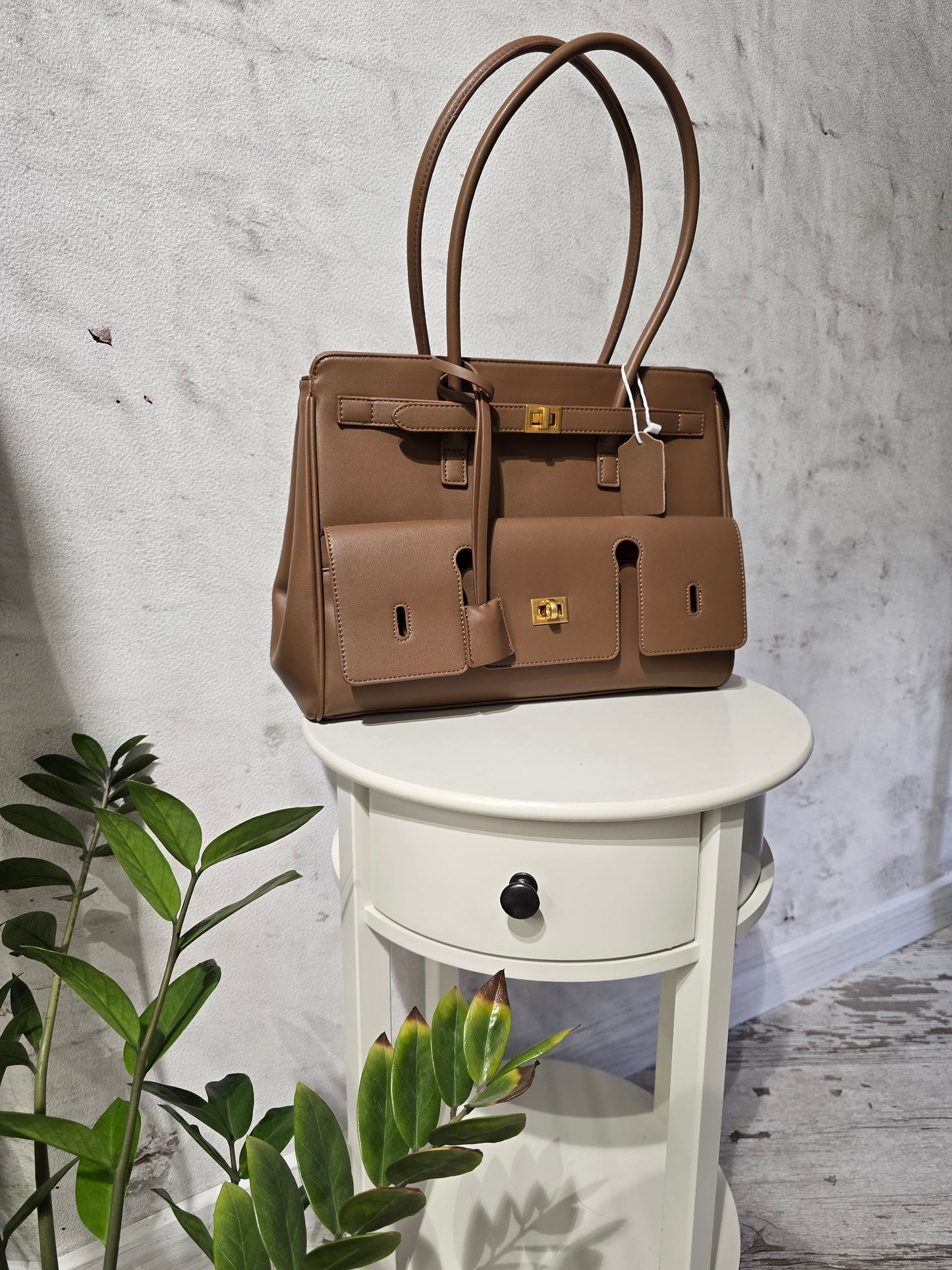 Дамска чанта от еко кожа -черна голям размер