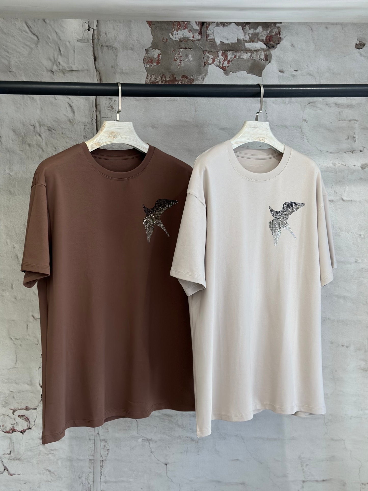 Дамска тениска Bird- кафява