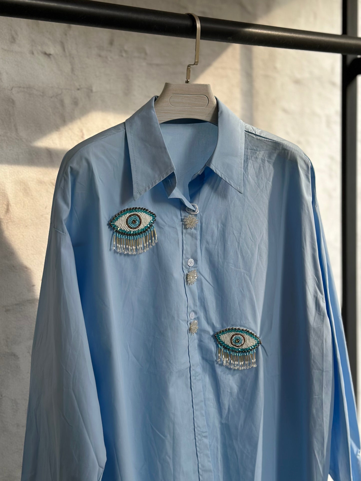 Дамска риза Eye-синя