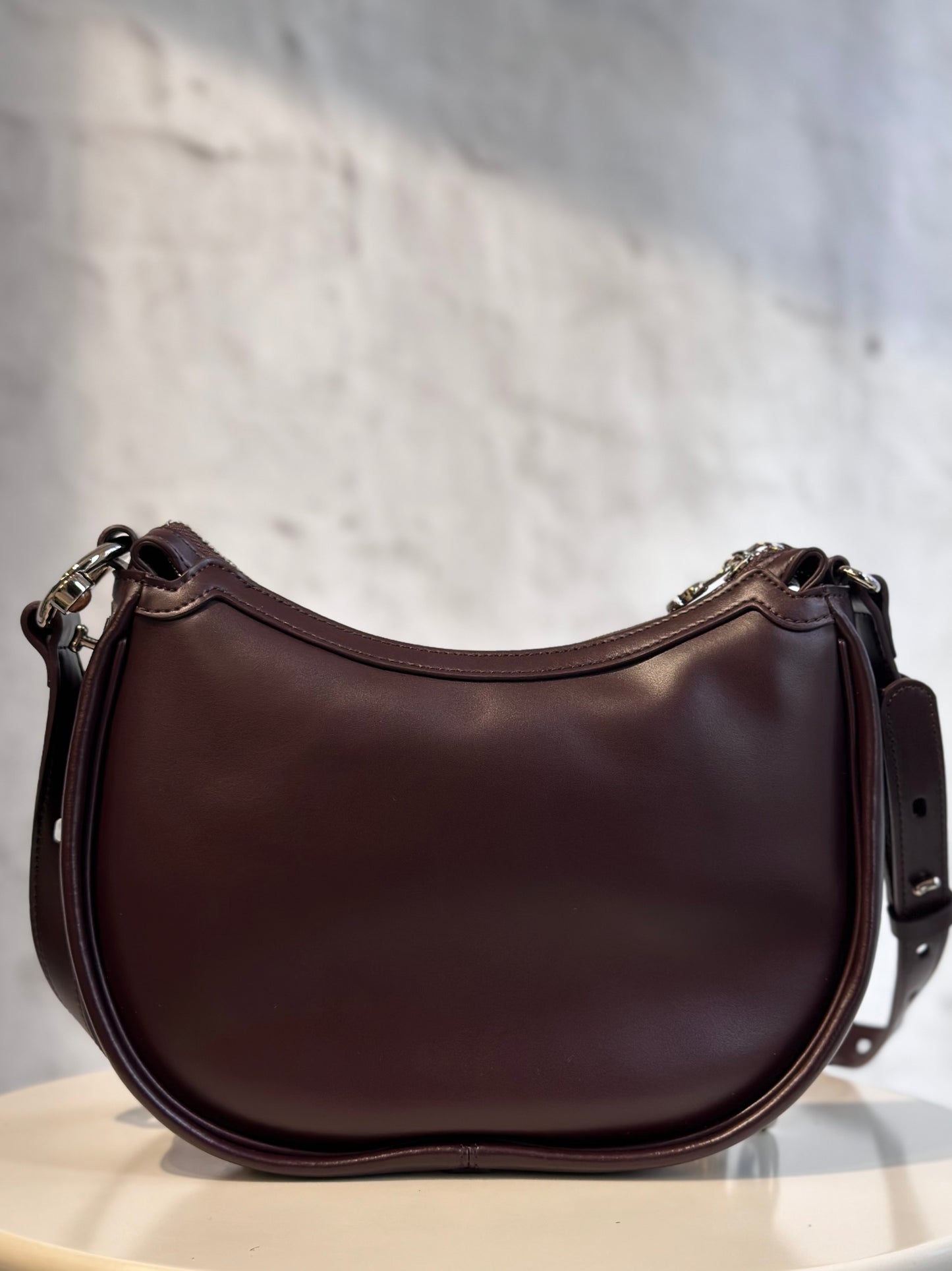 Дамска чанта от естествени материали- бордо