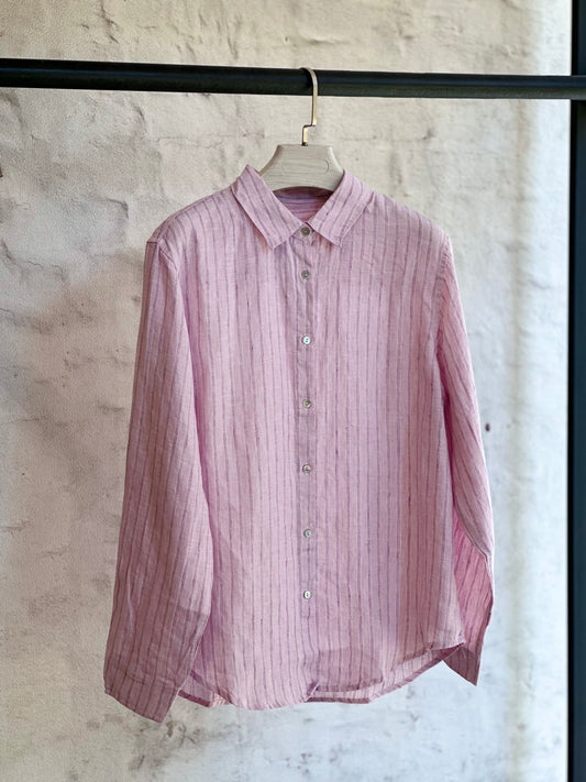 Дамска ленена риза-розова