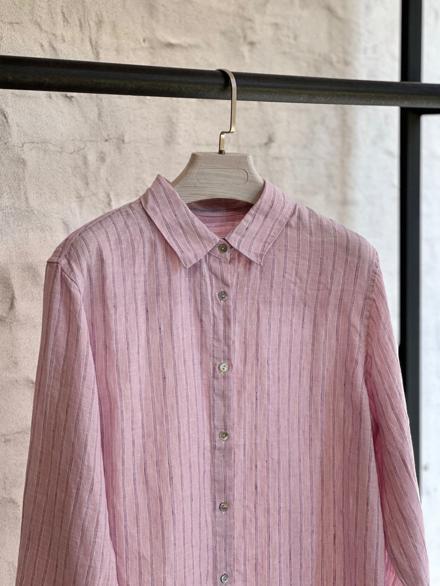 Дамска ленена риза-розова