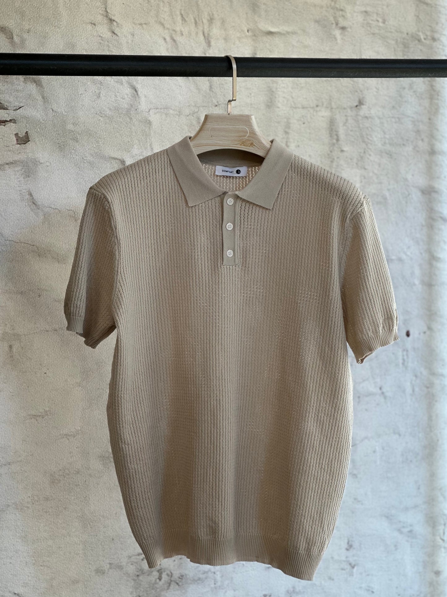 Мъжка тениска фино плетиво-тъмно син