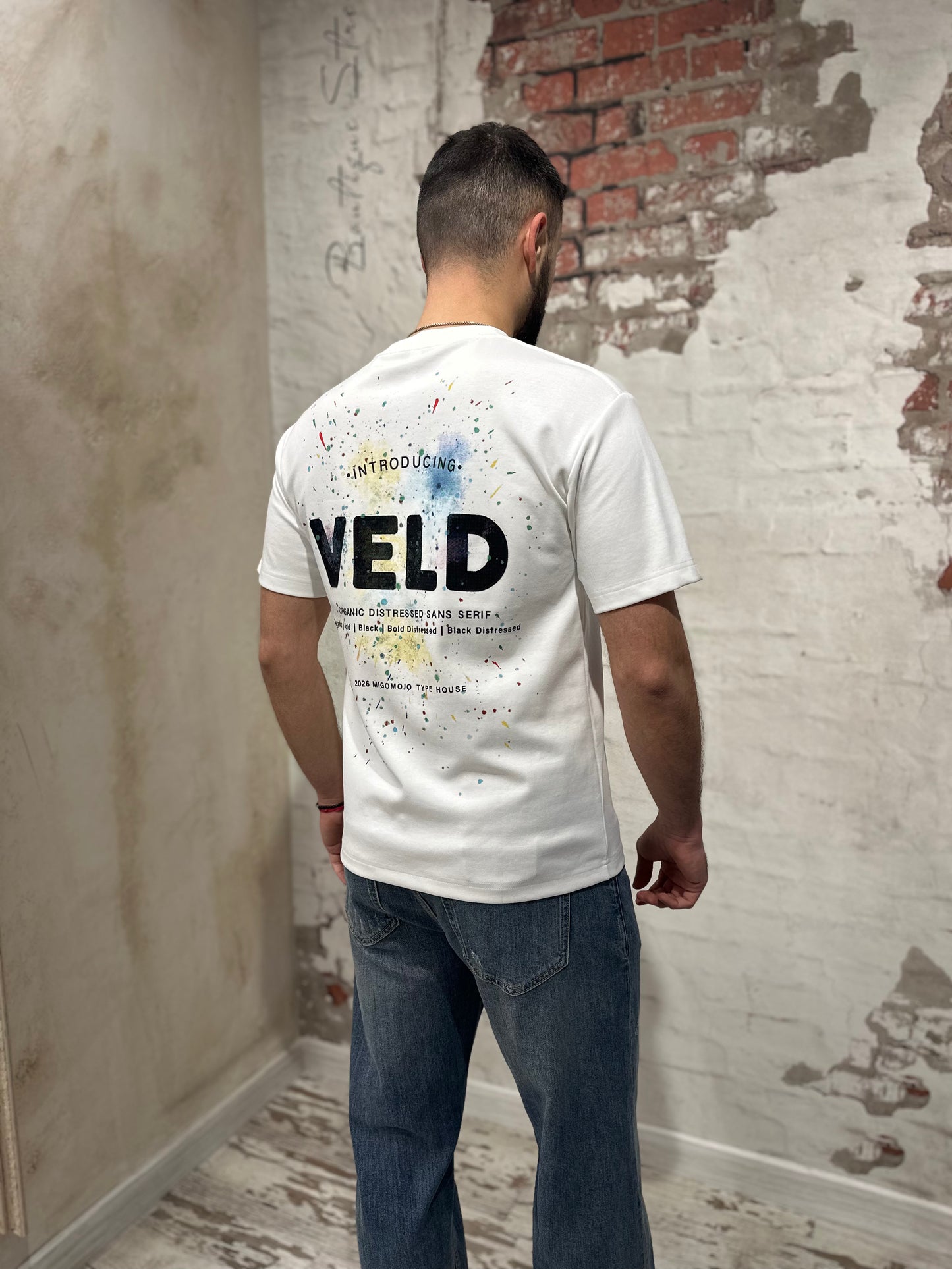 Мъжка тениска Veld-бяла