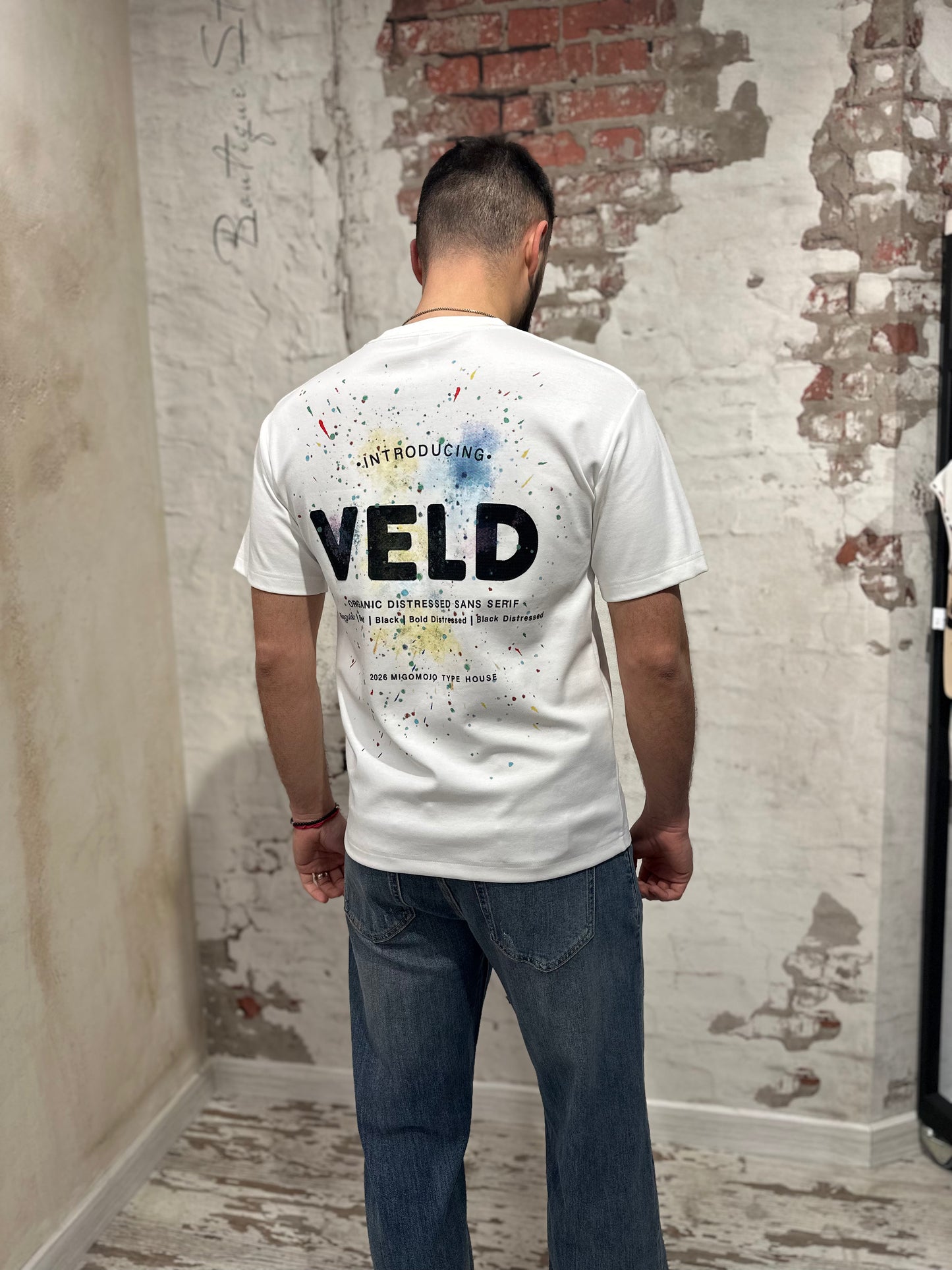 Мъжка тениска Veld-бяла