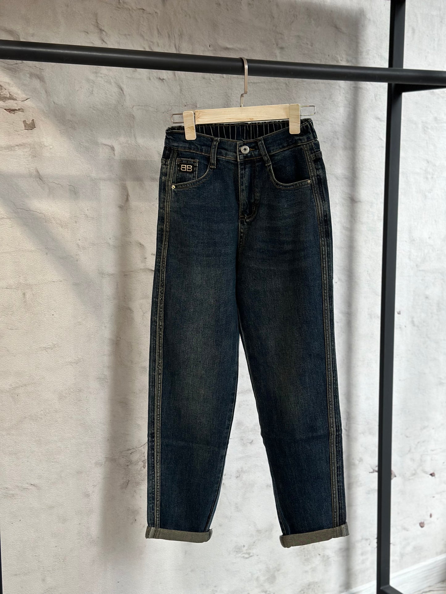 Дамски дънки с висока талия