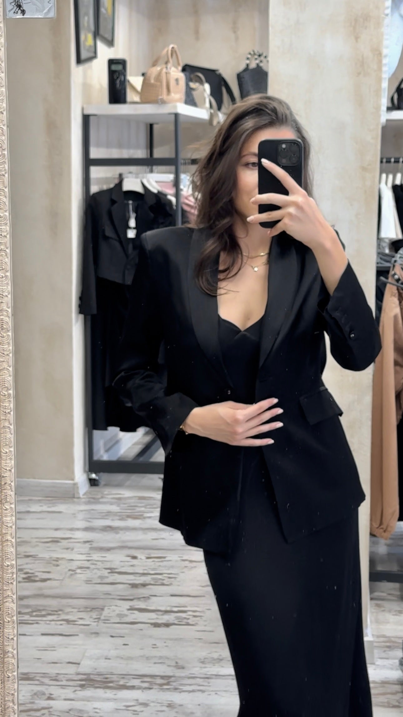 Дамски елегантен комплект-черен