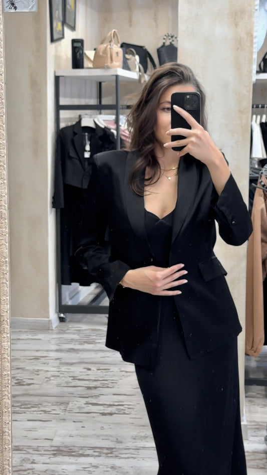 Дамски елегантен комплект-черен