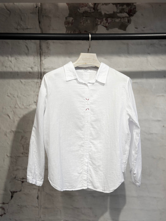 Дамска памучна риза-бяла