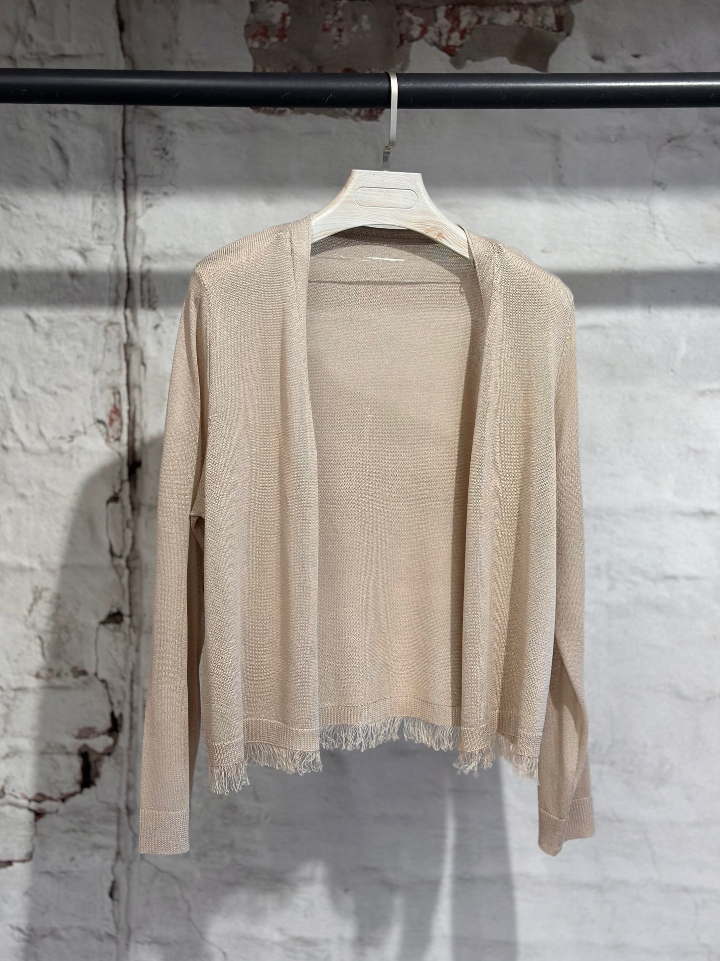 Жилетка финно плетиво- светло бежова