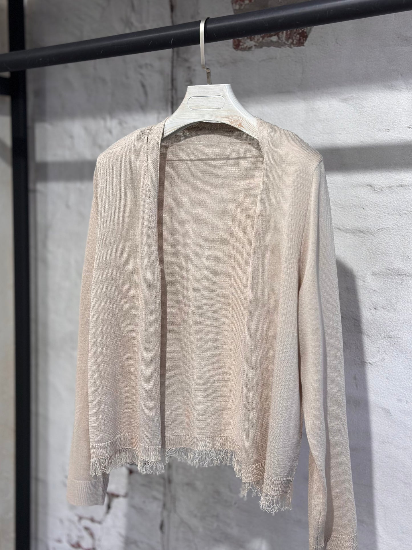 Жилетка финно плетиво- светло бежова