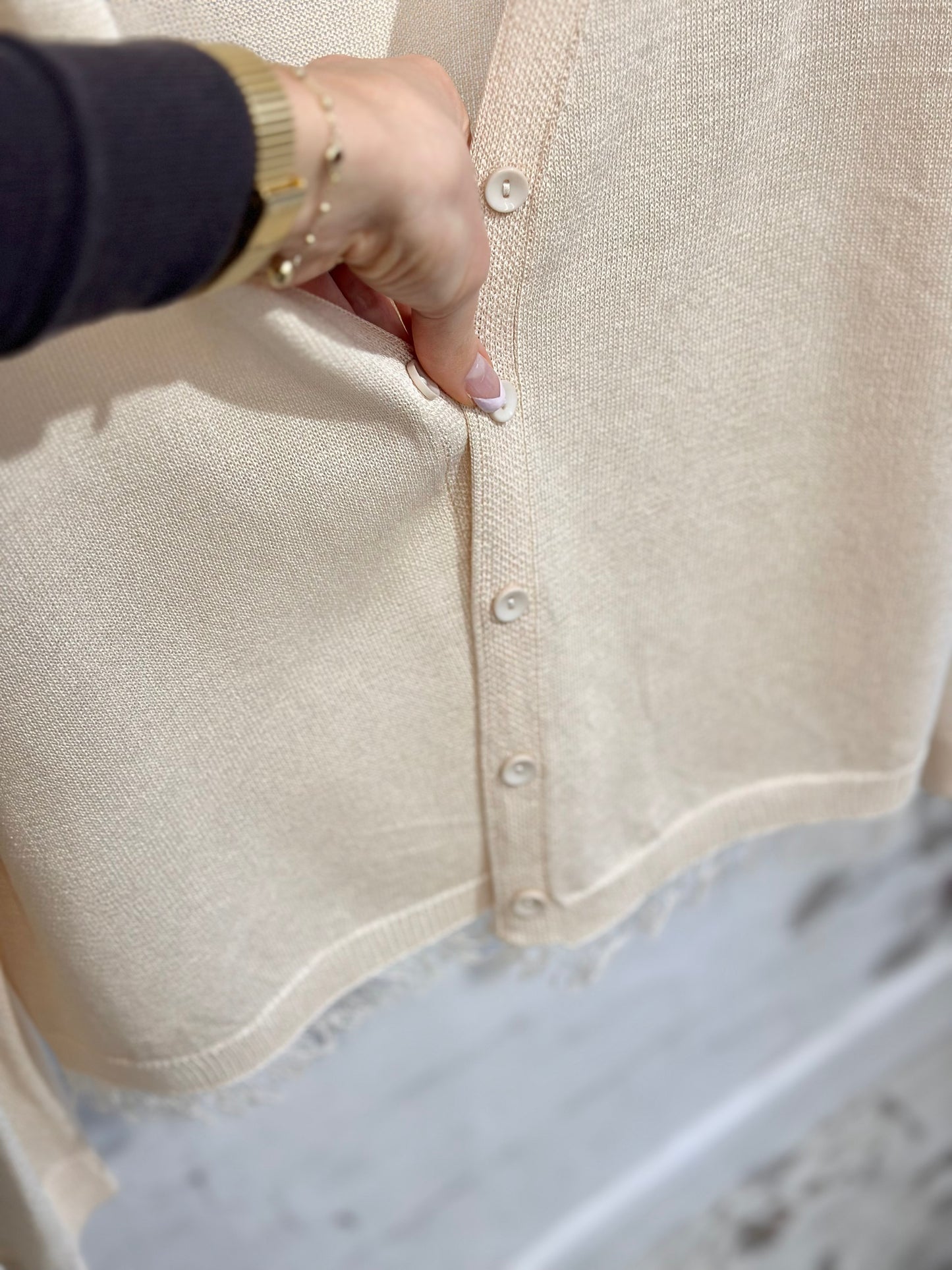 Жилетка финно плетиво- крема