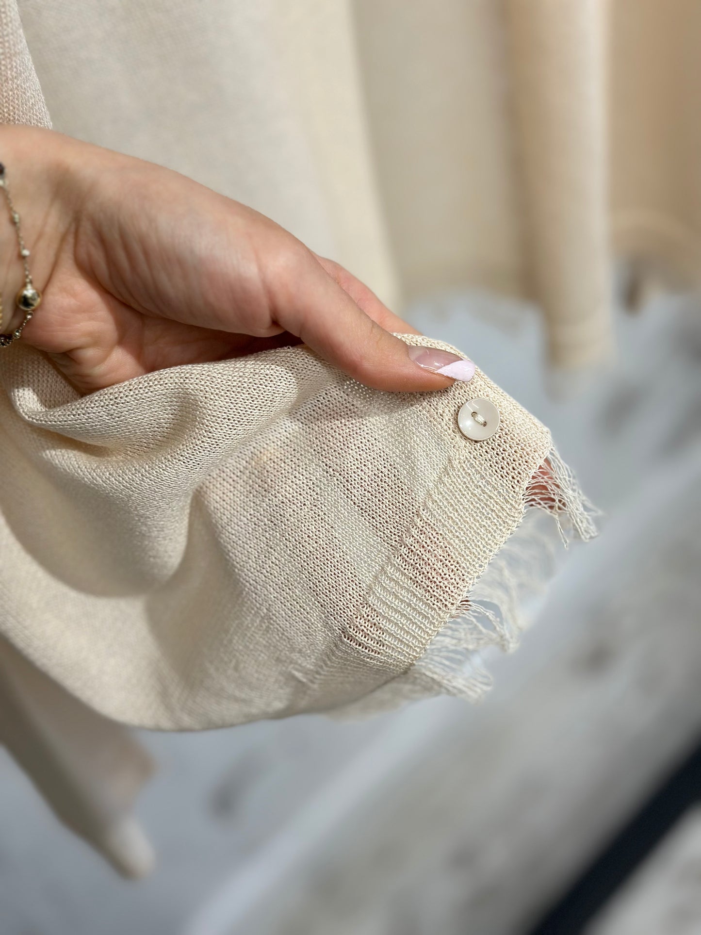 Жилетка финно плетиво- крема