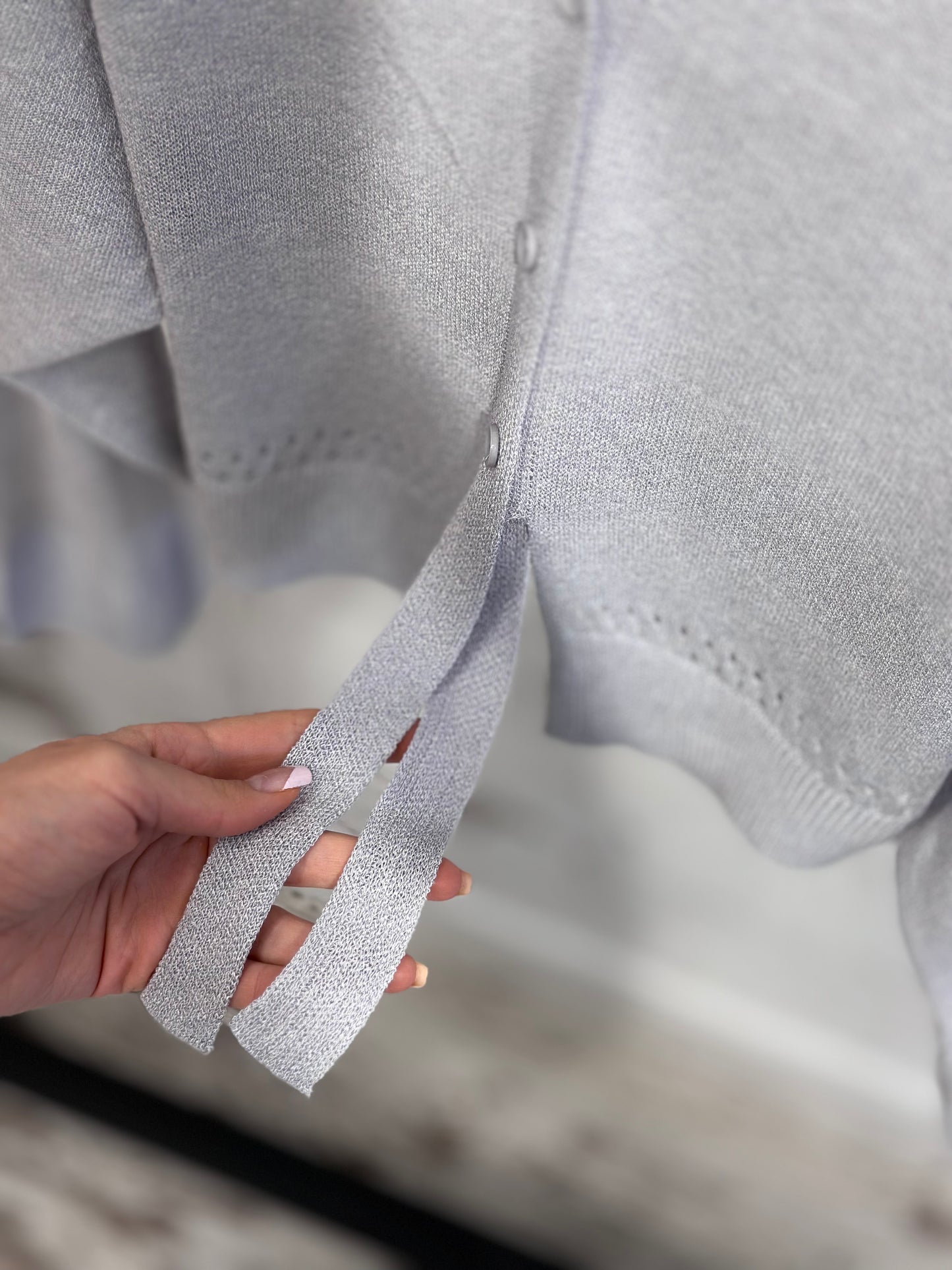 Жилетка финно плетиво-сива