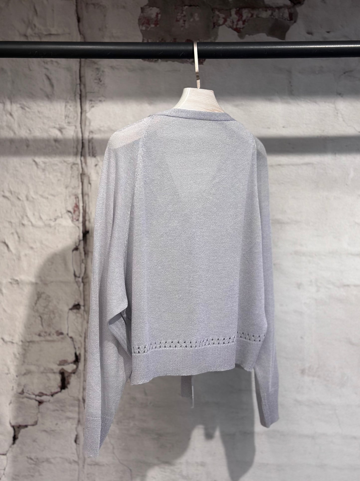 Жилетка финно плетиво-сива