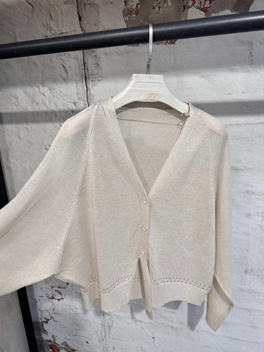 Жилетка финно плетиво-крема