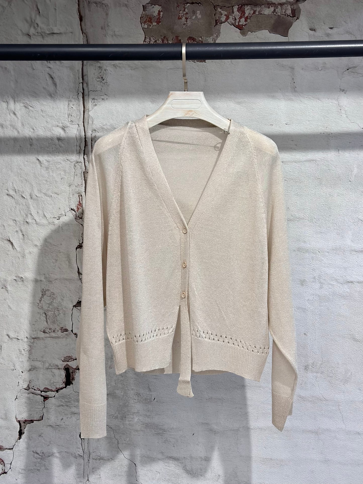 Жилетка финно плетиво-крема