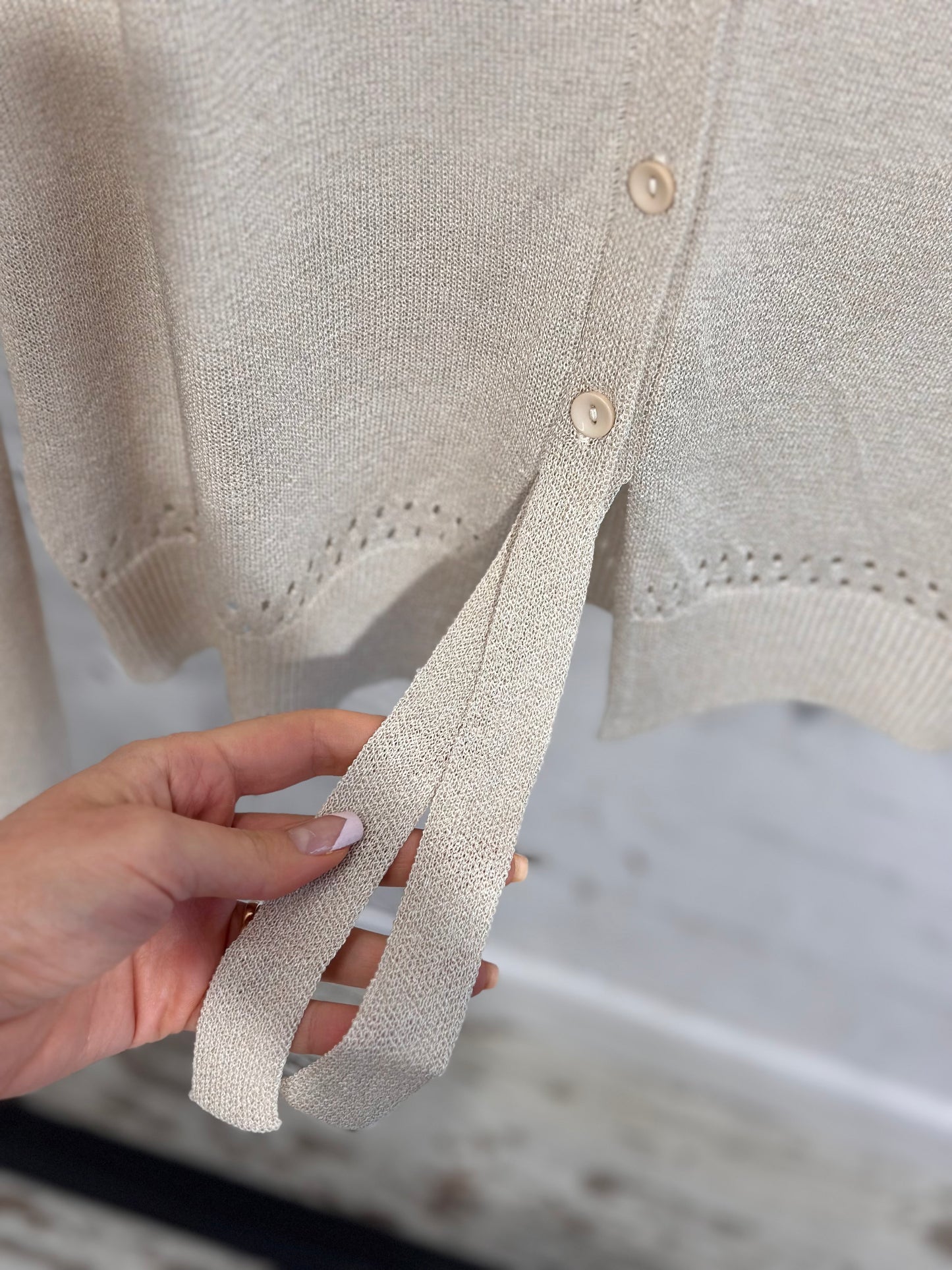 Жилетка финно плетиво-крема