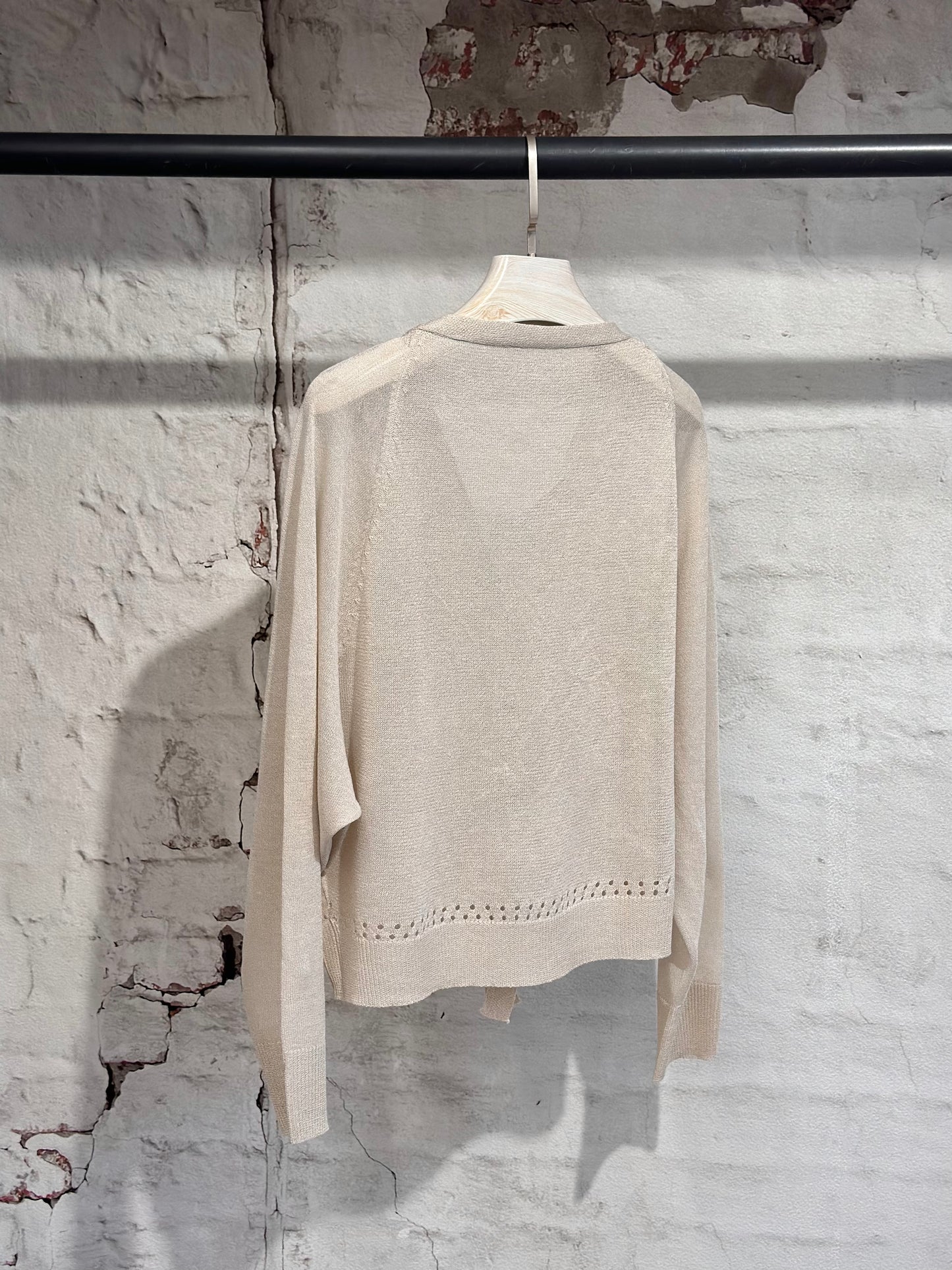 Жилетка финно плетиво-крема