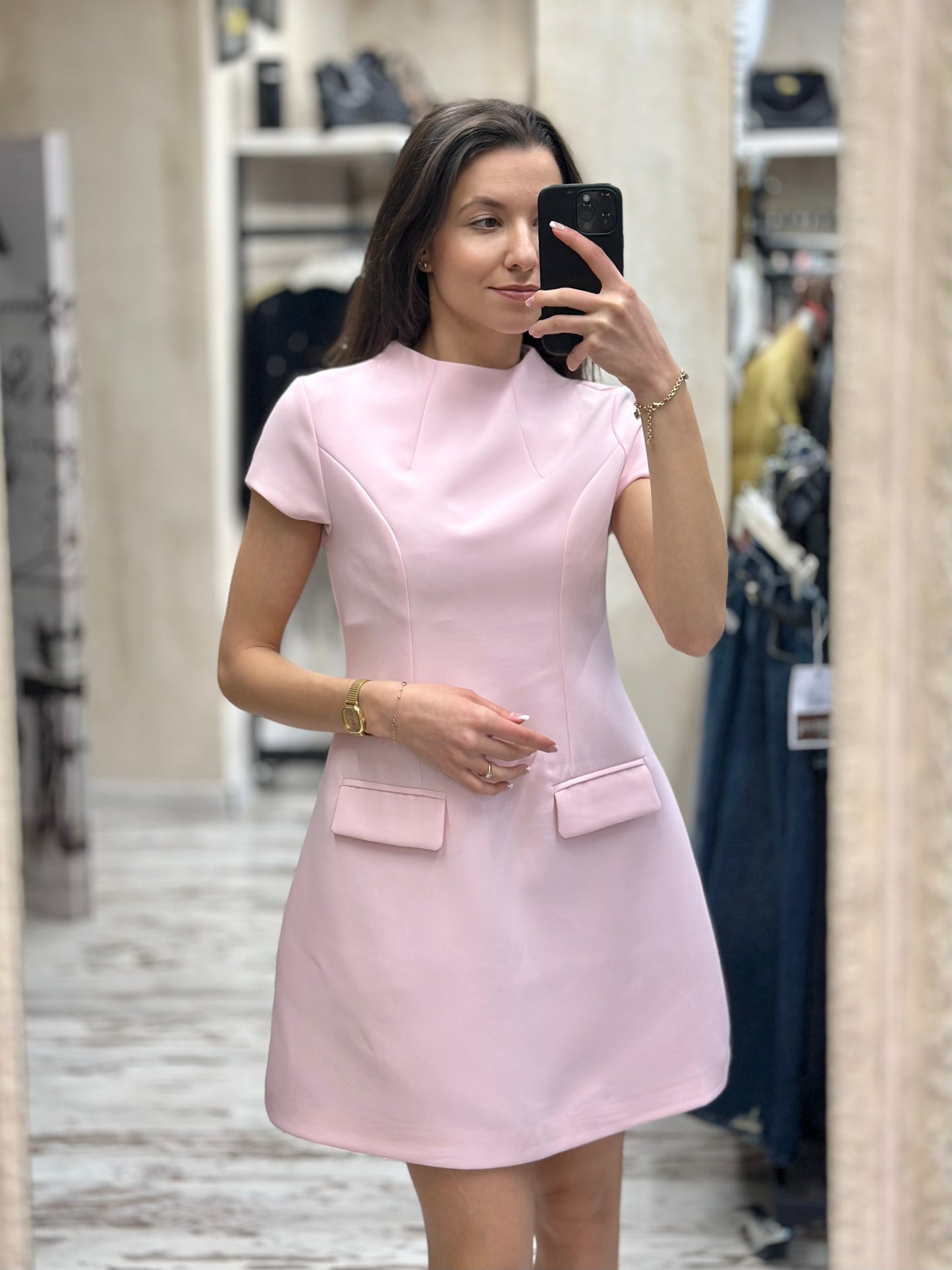 Дамска рокля- светло розово