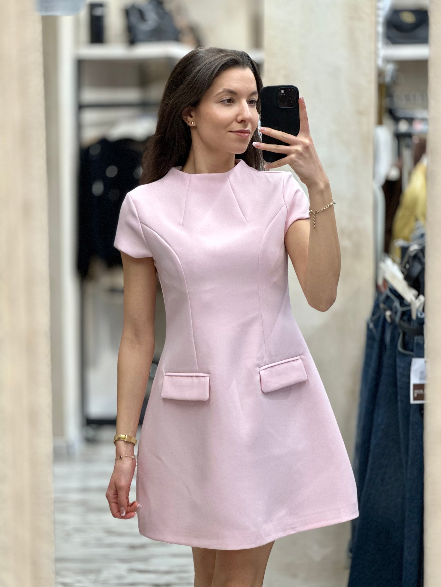 Дамска рокля- светло розово