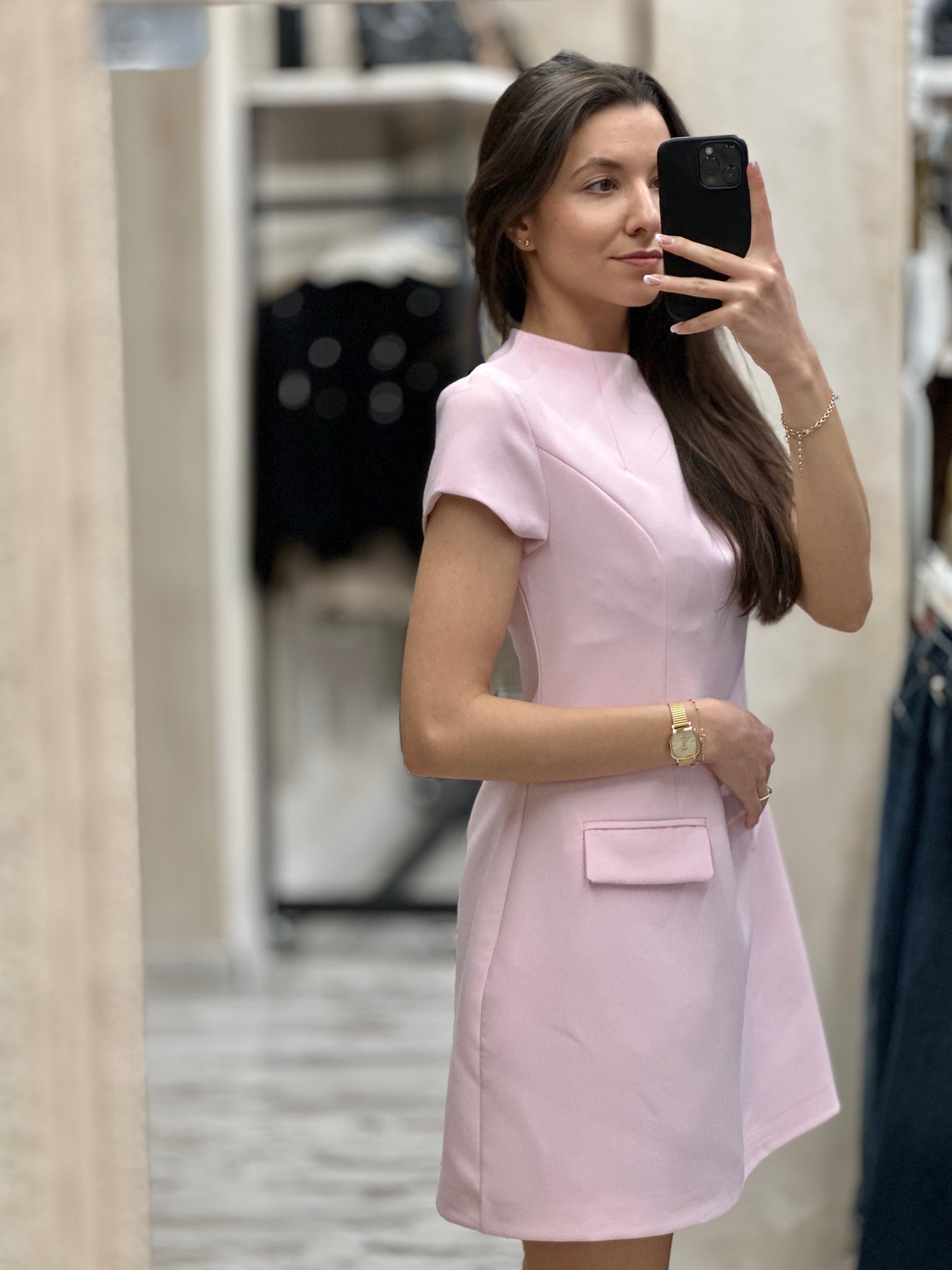 Дамска рокля- светло розово