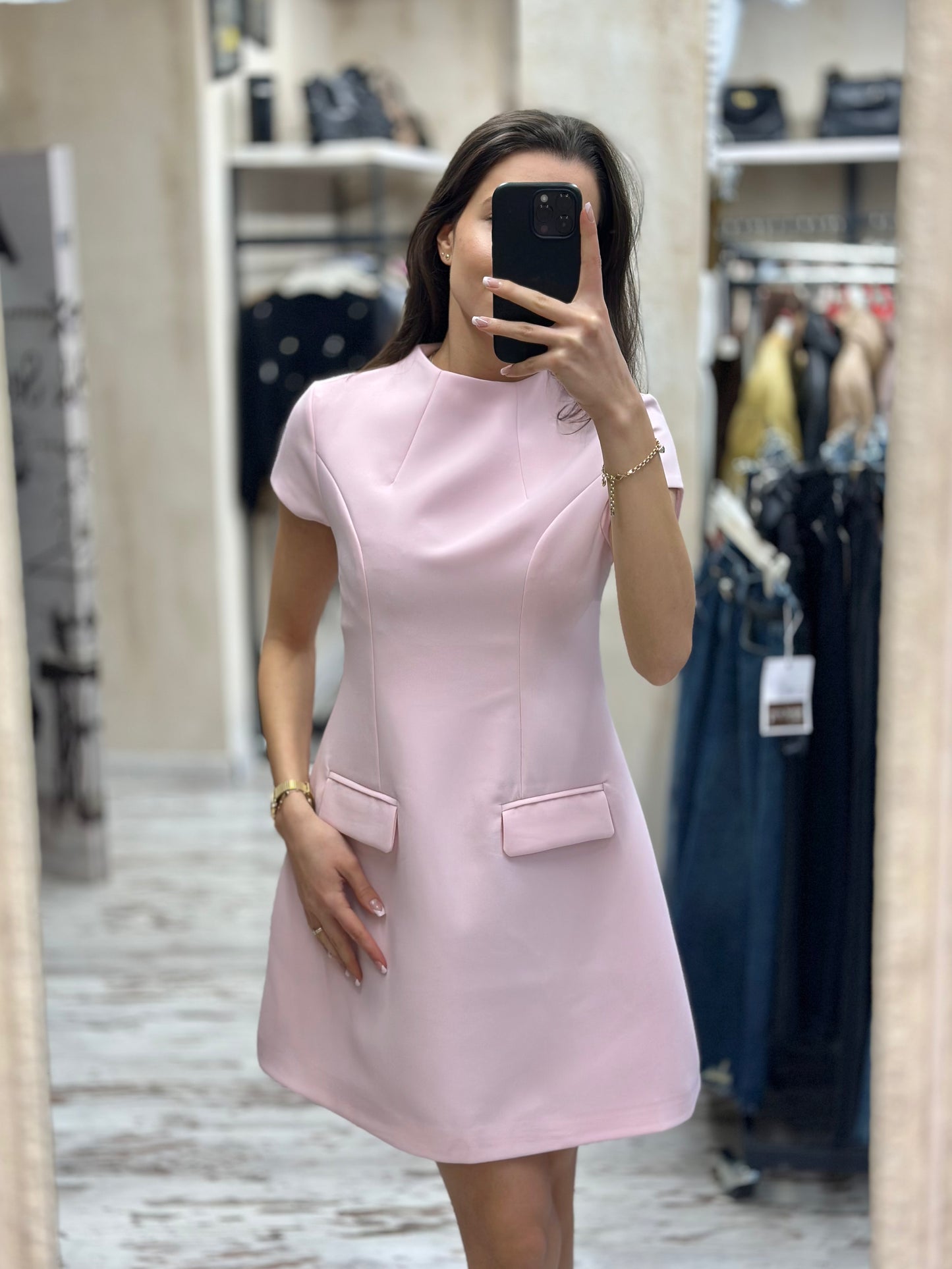 Дамска рокля- светло розово