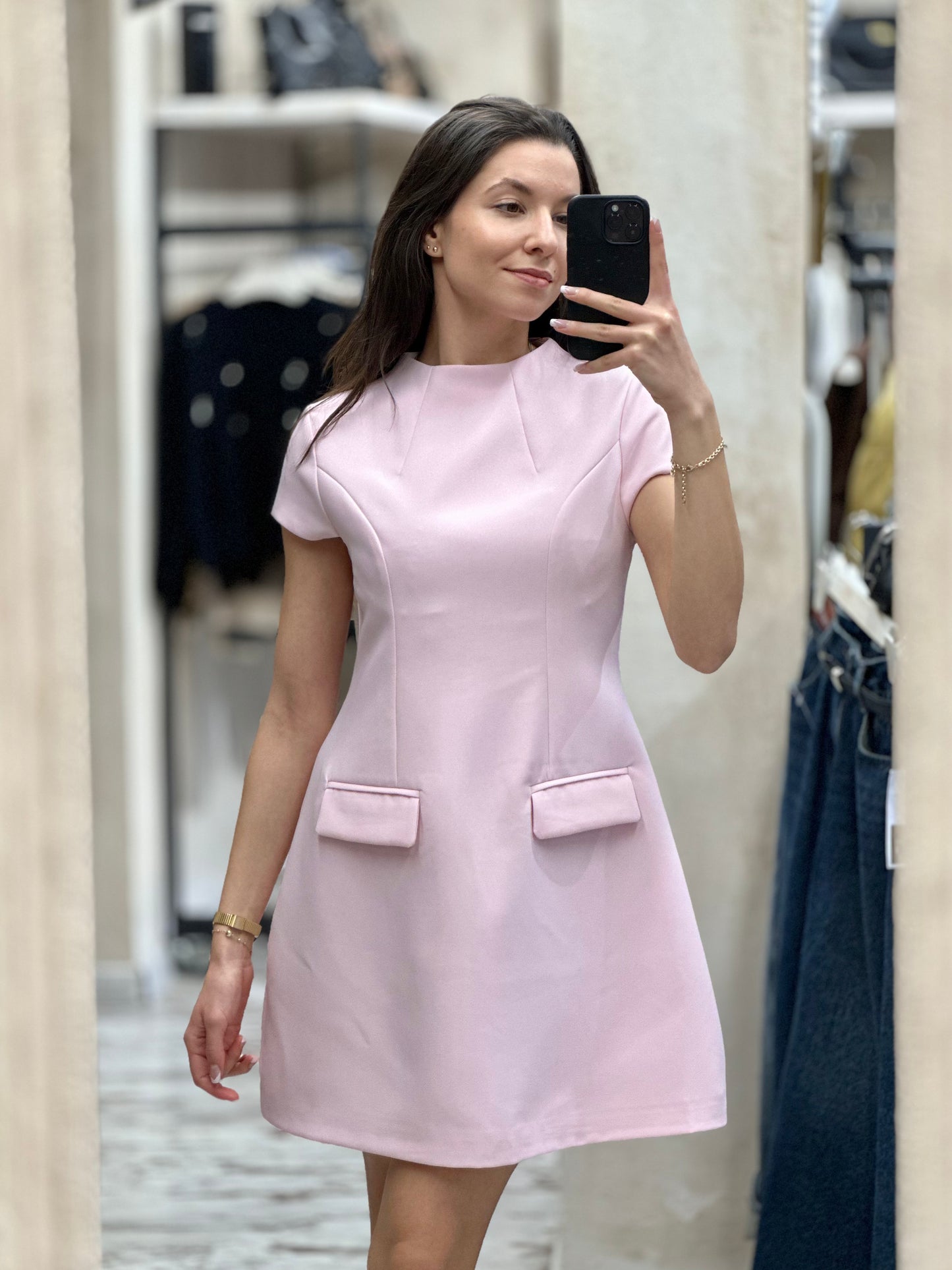 Дамска рокля- светло розово