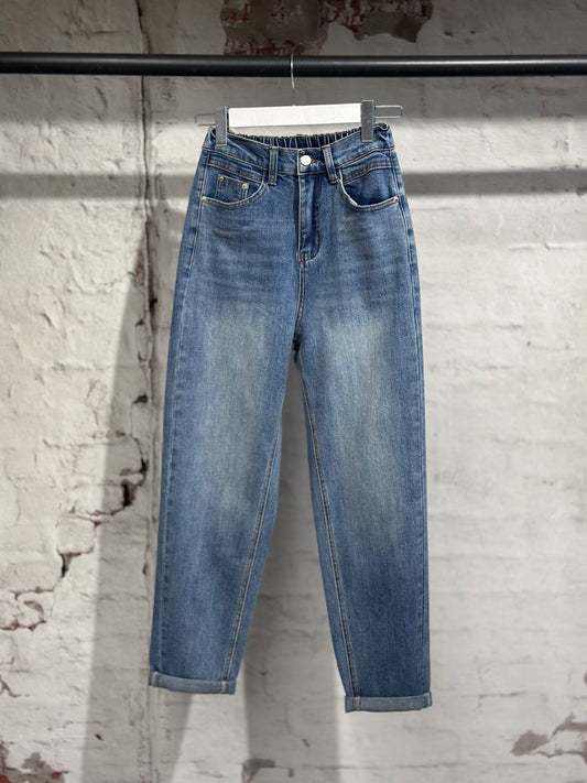 Дамски дънки с висока талия