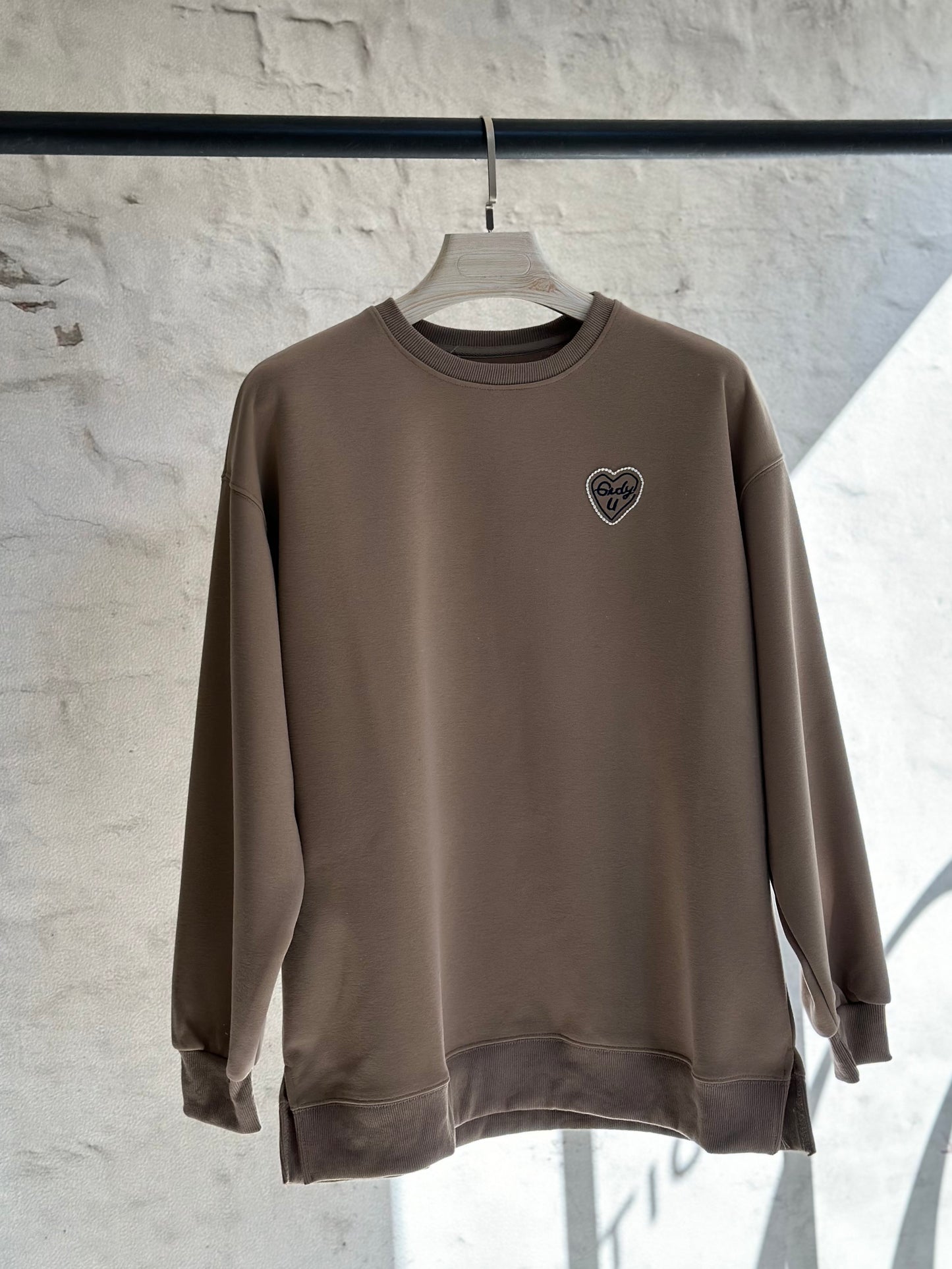 Дамска блуза сърце-бежова