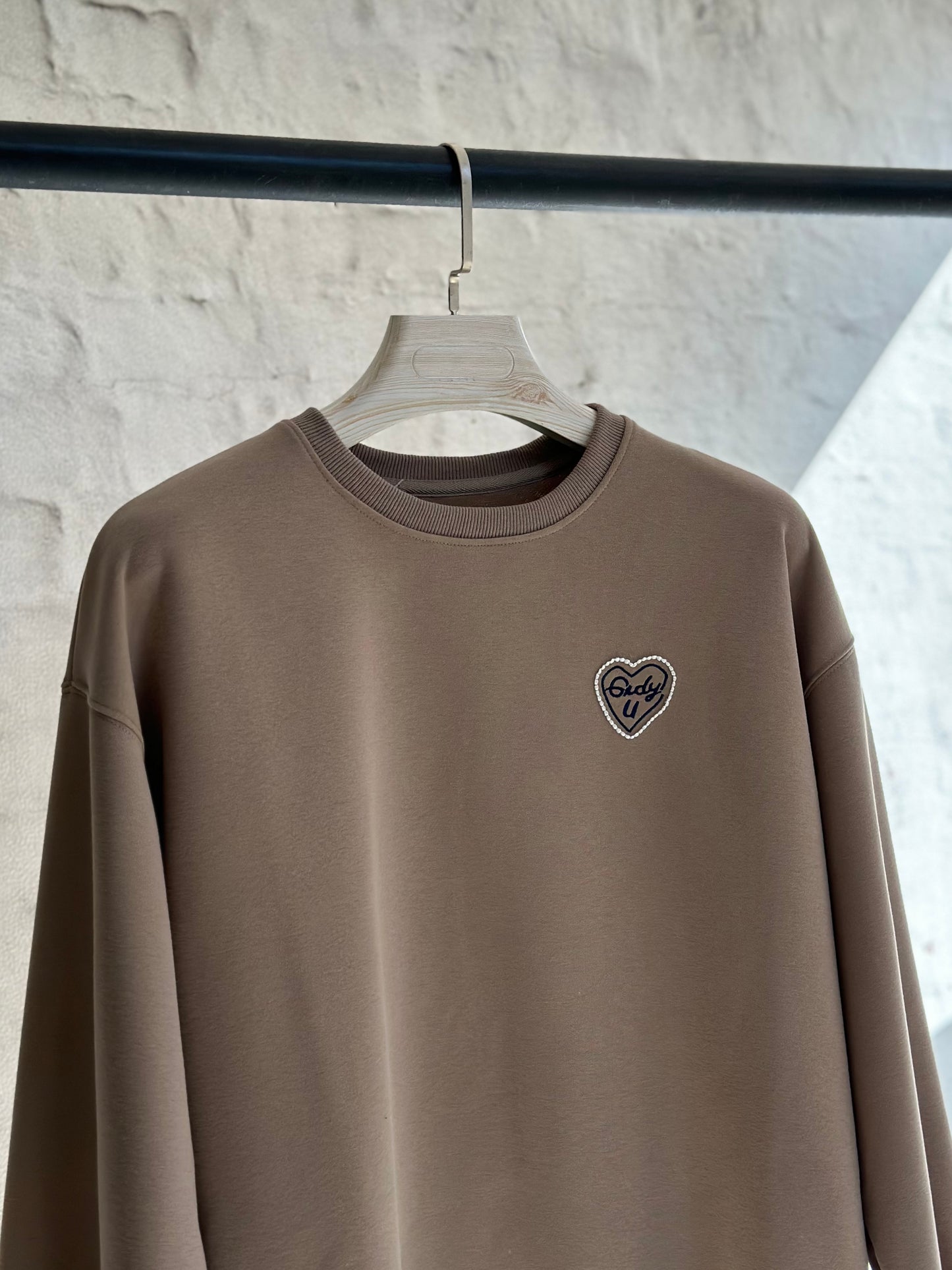 Дамска блуза сърце-бежова