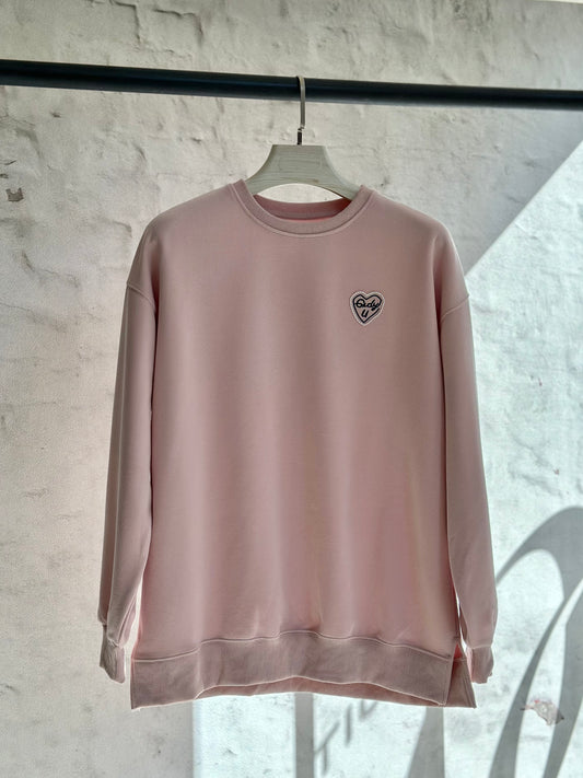 Дамска блуза сърце-розова