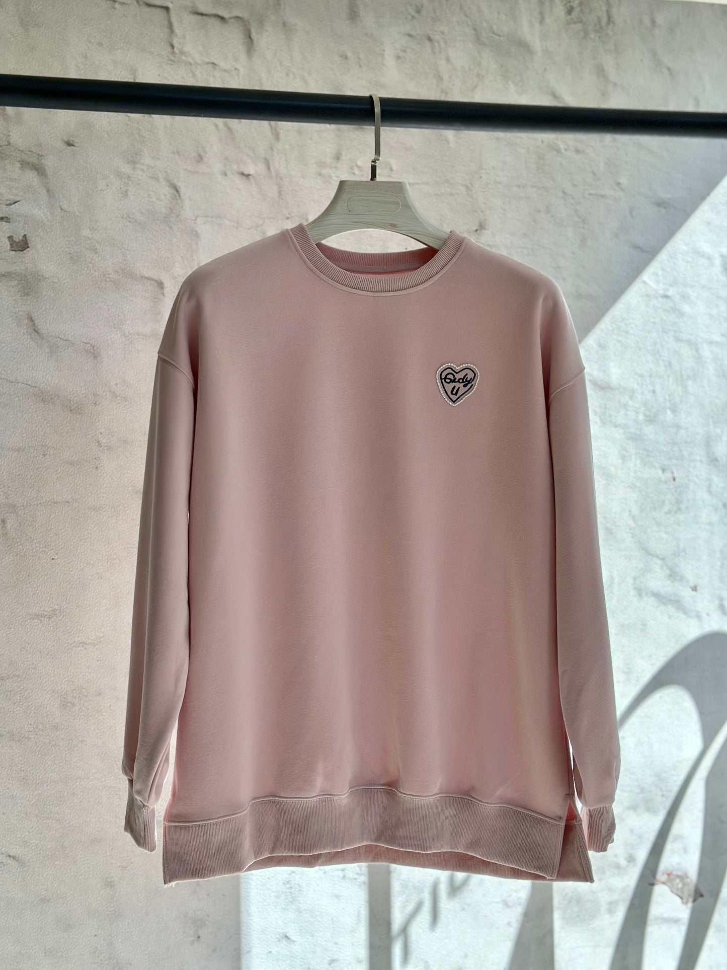 Дамска блуза сърце-розова