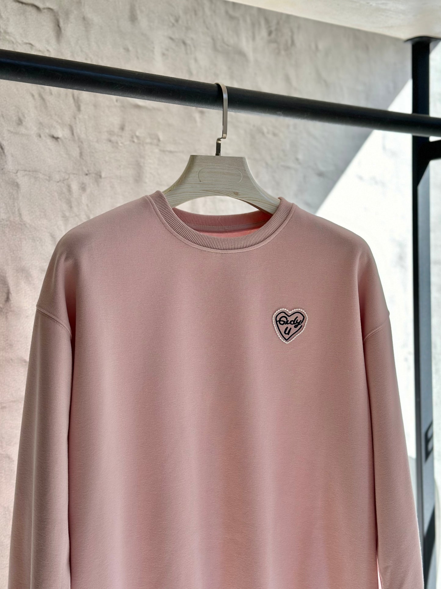 Дамска блуза сърце-розова