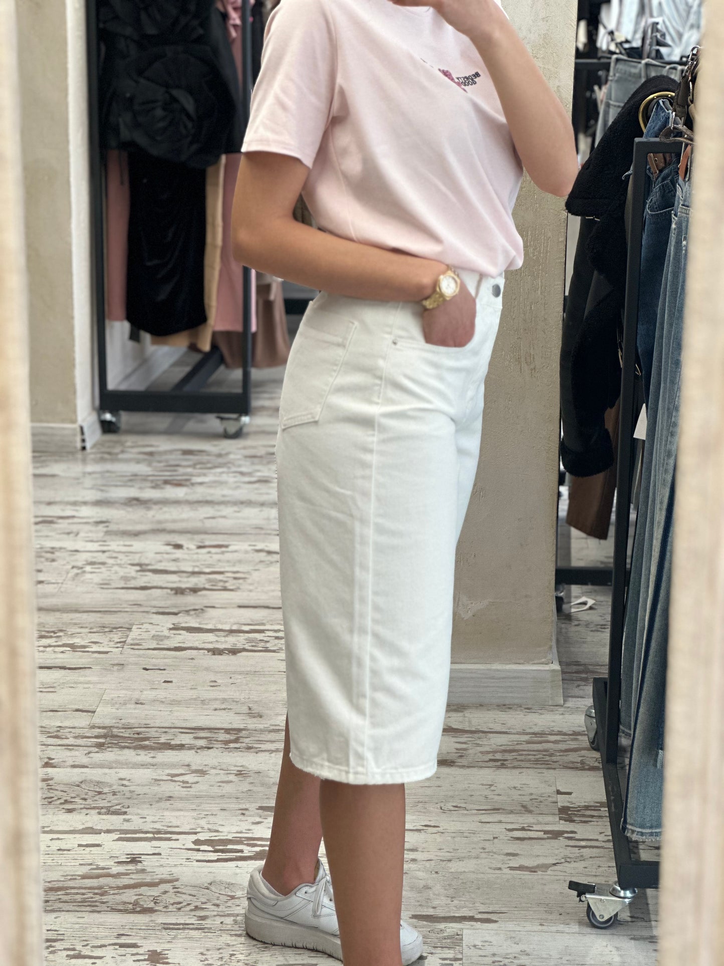 Дамски дънки до коляно