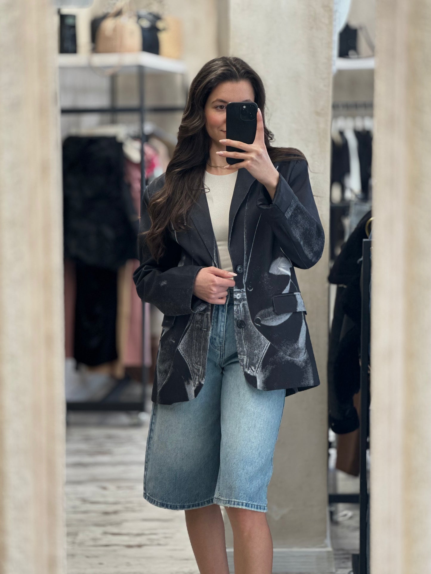 Дамски дънки до коляно