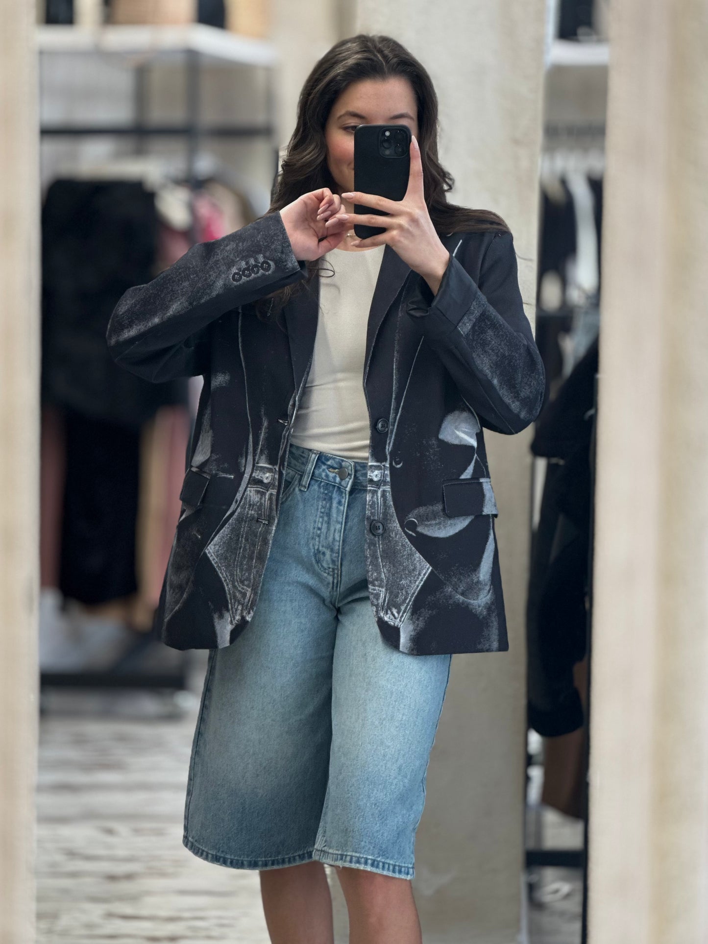 Дамски дънки до коляно