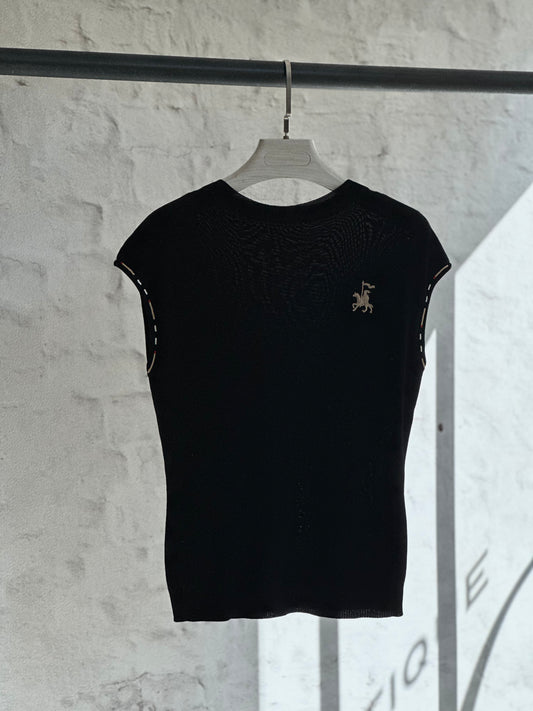 Дамско плетено елече- черно