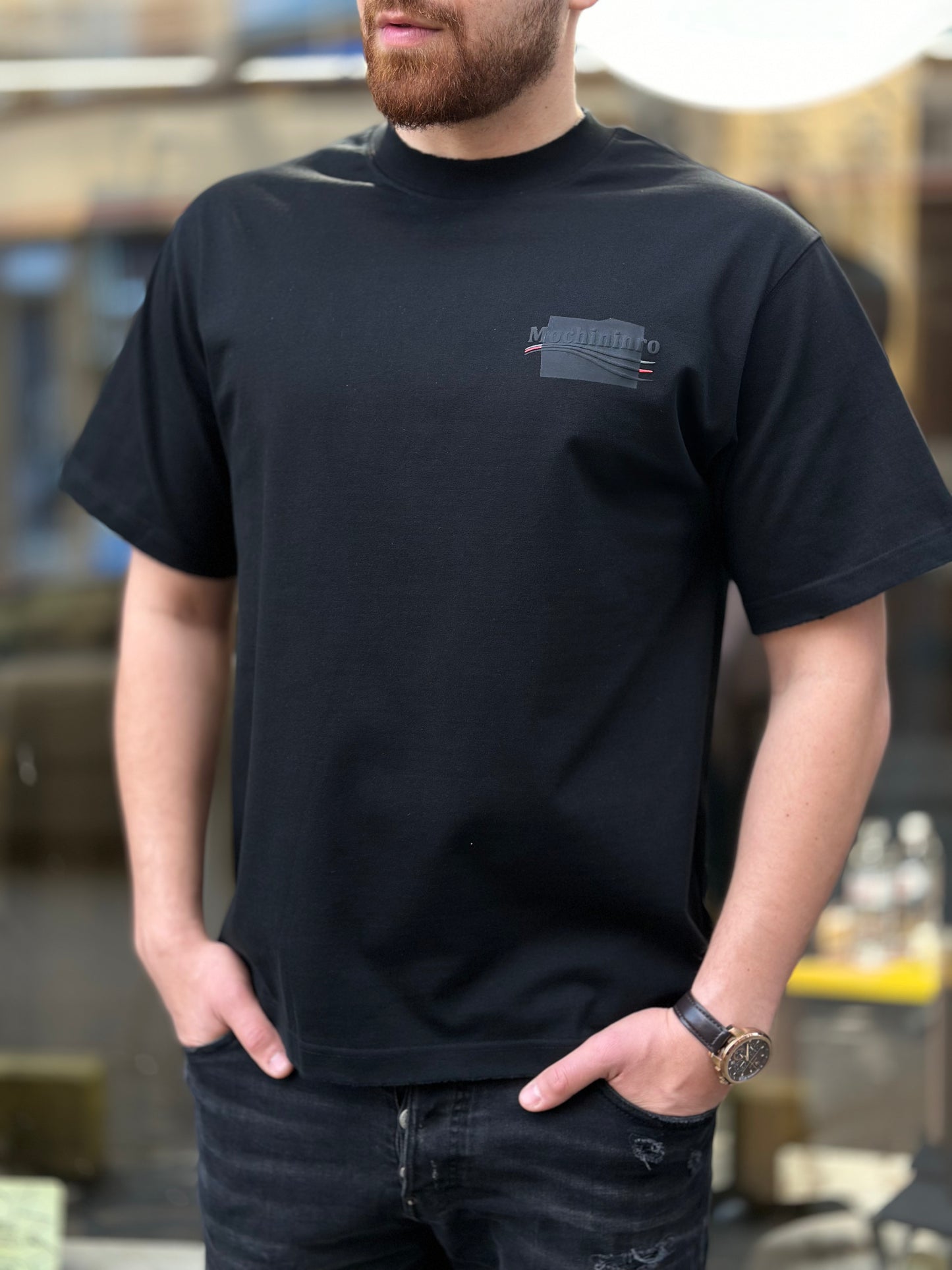 Мъжка тениска широка кройка (Oversized)