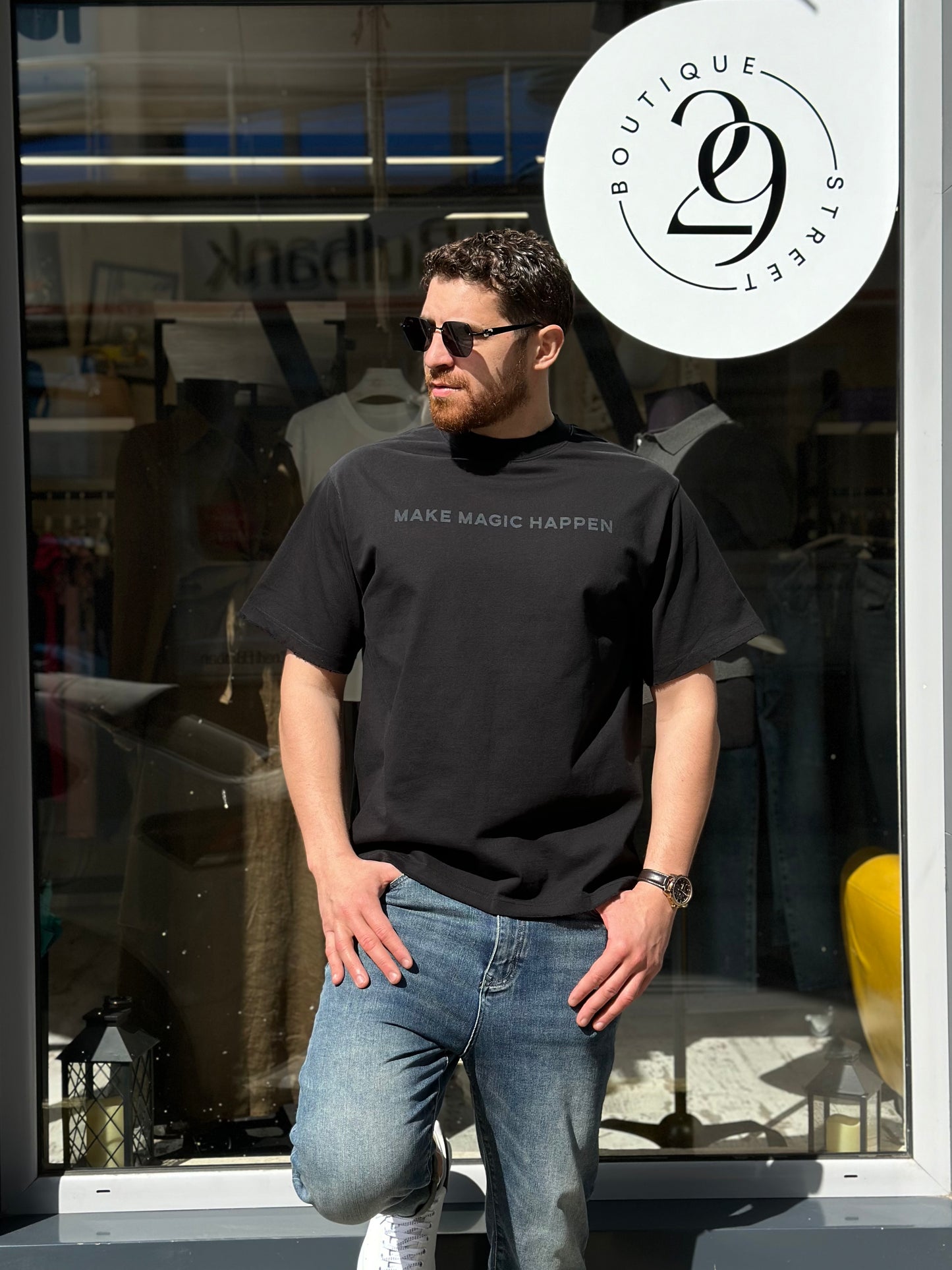 Мъжка тениска широка кройка (Oversized)