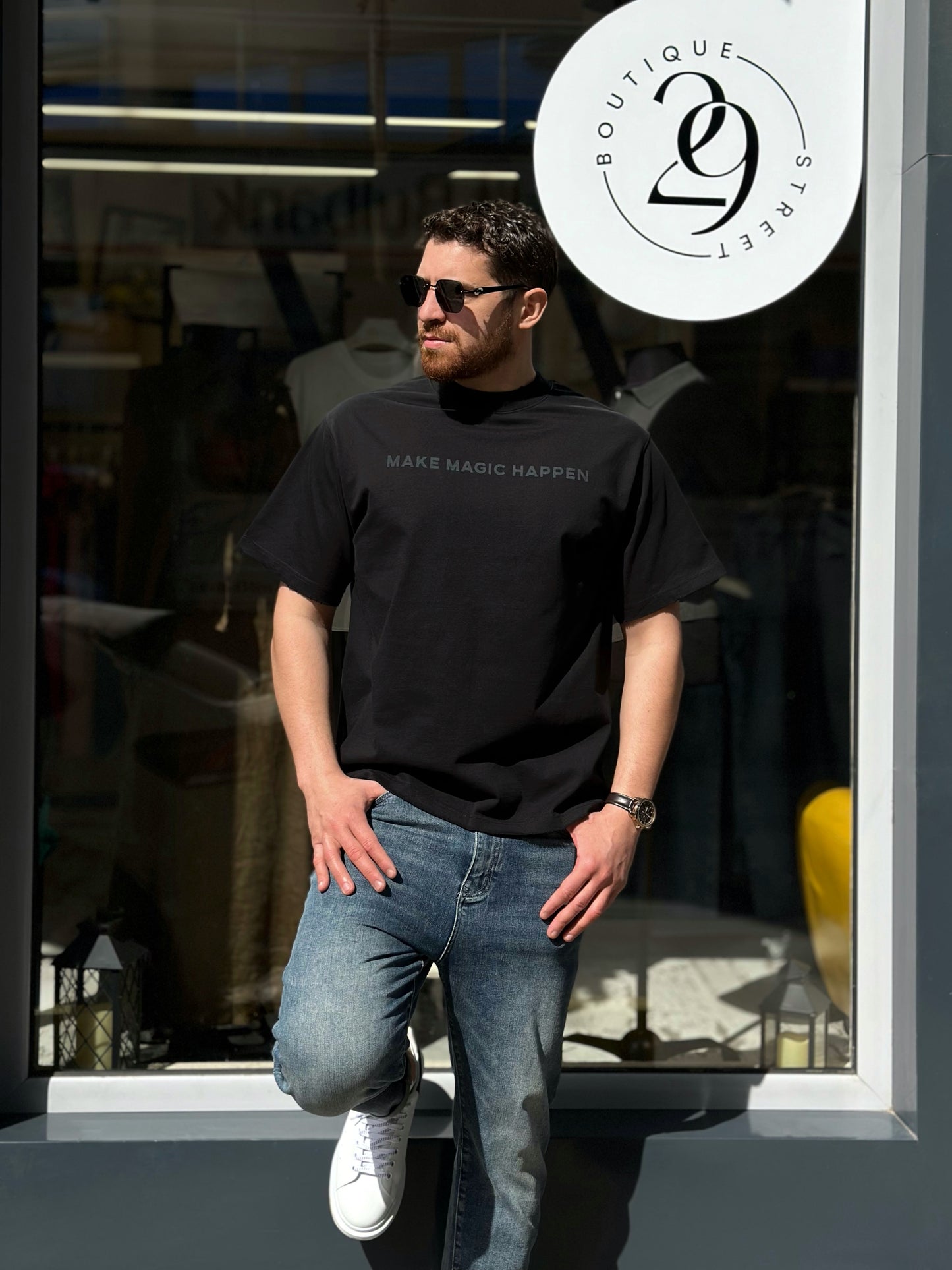 Мъжка тениска широка кройка (Oversized)