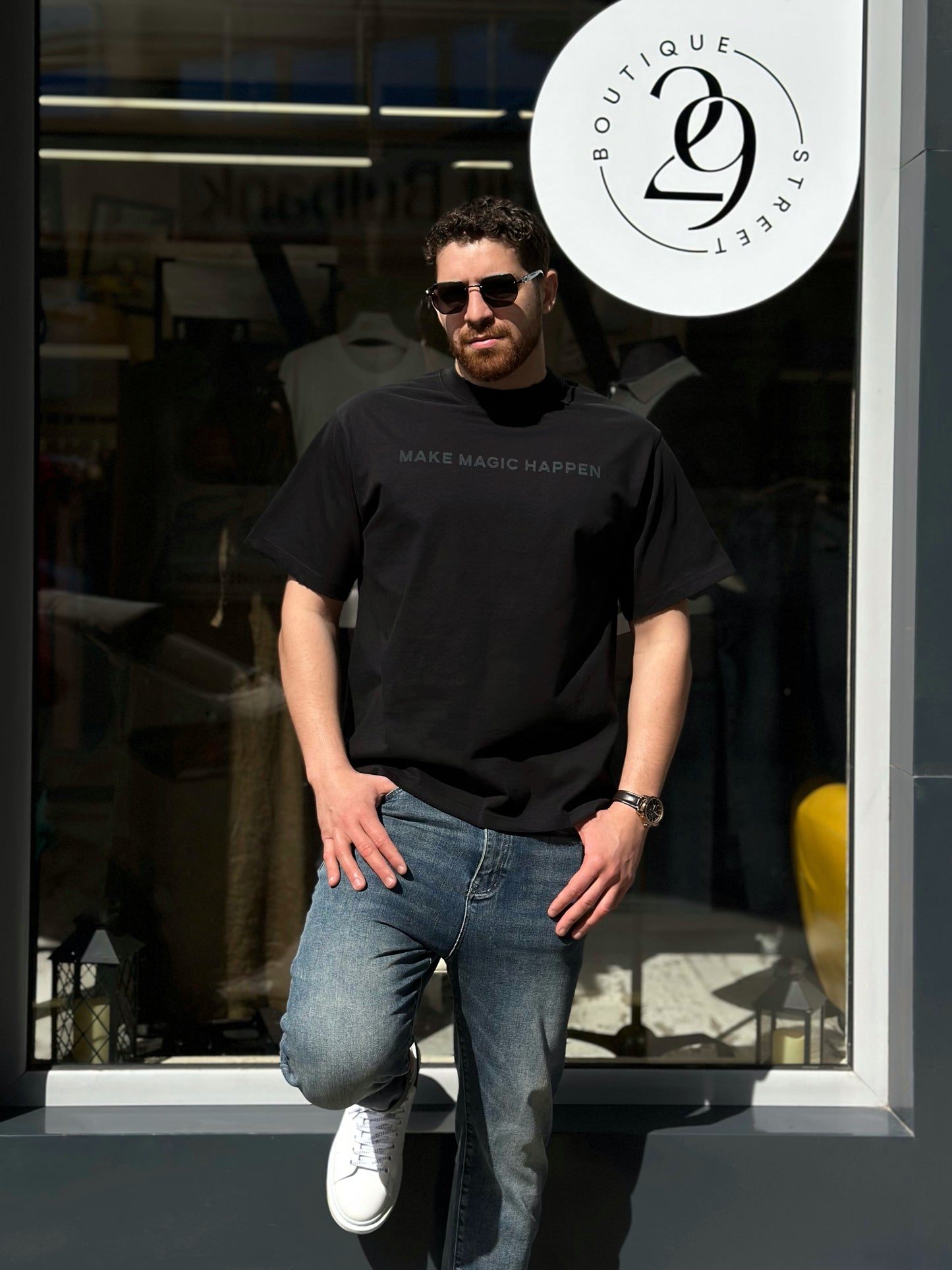 Мъжка тениска широка кройка (Oversized)