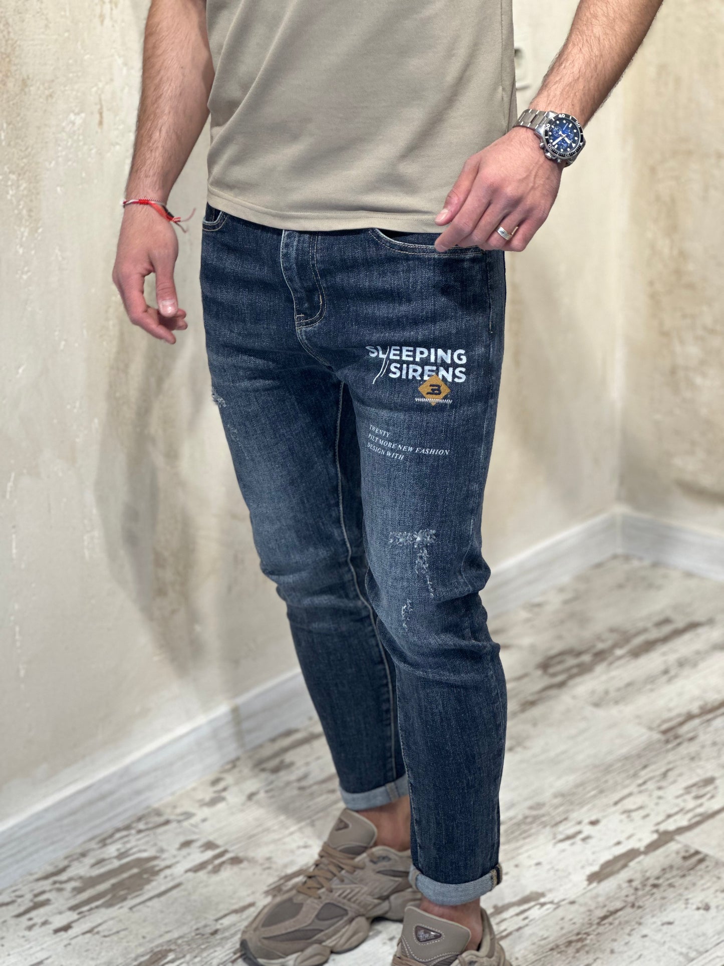 Мъжки еластични дънки