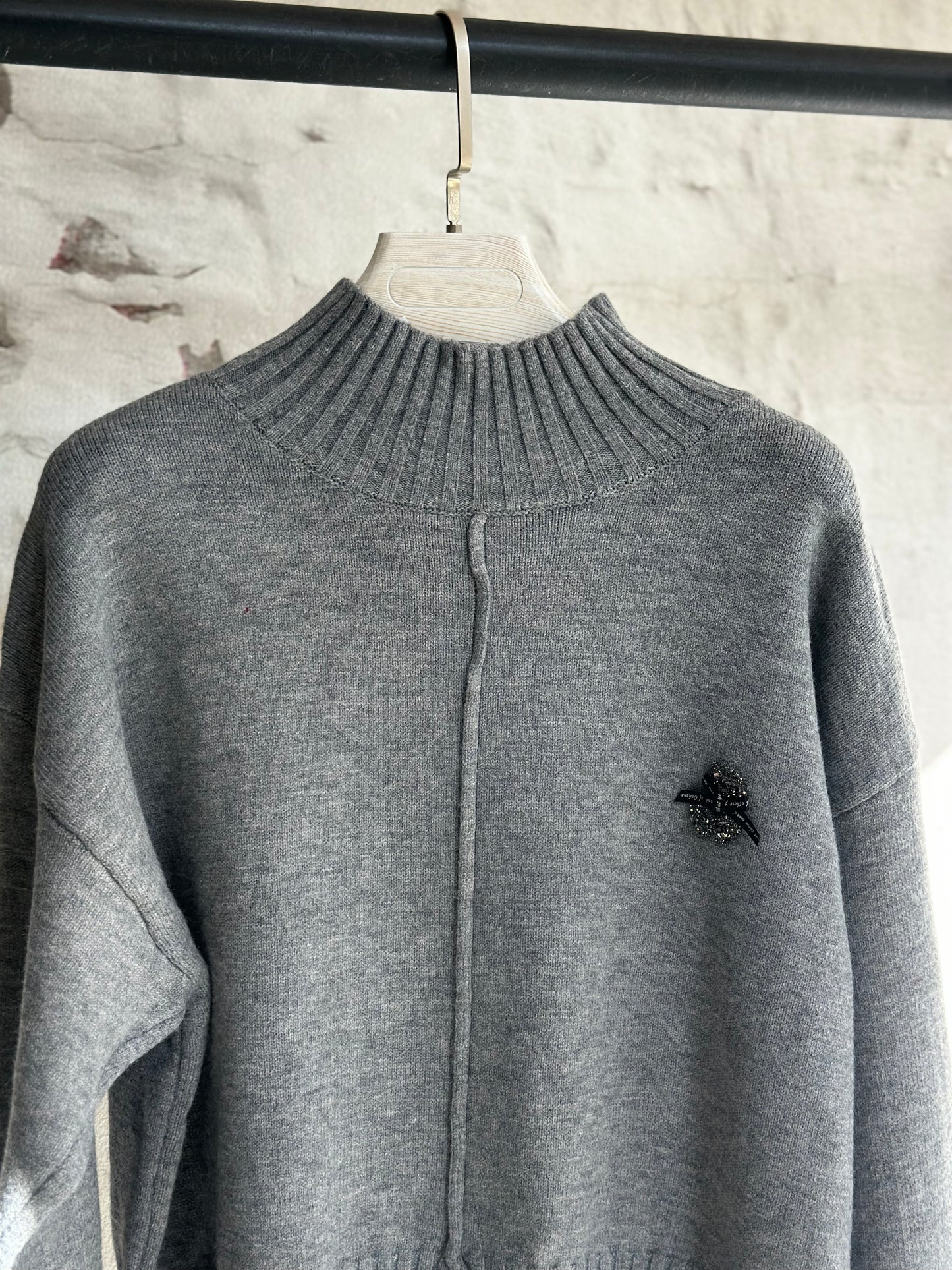 Дамско полуполо с мече- сив