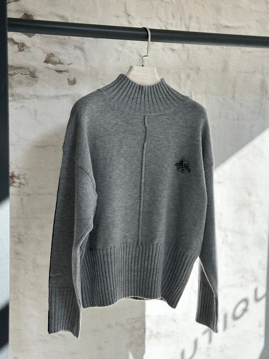 Дамско полуполо с мече- сив