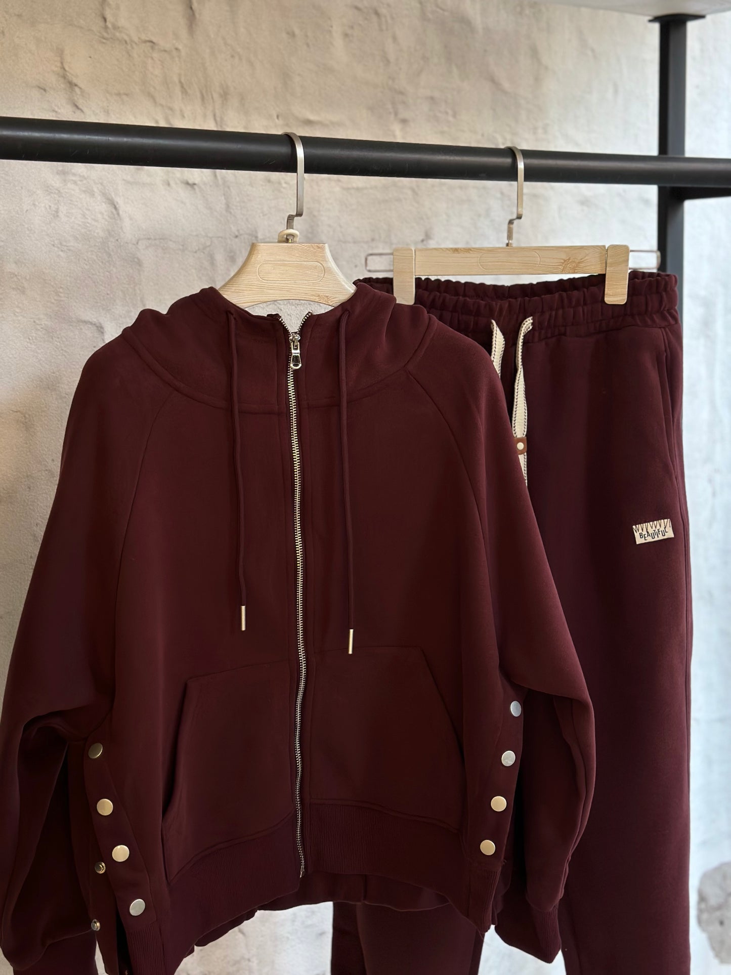 Дамски спортен екип (комплект)- бордо