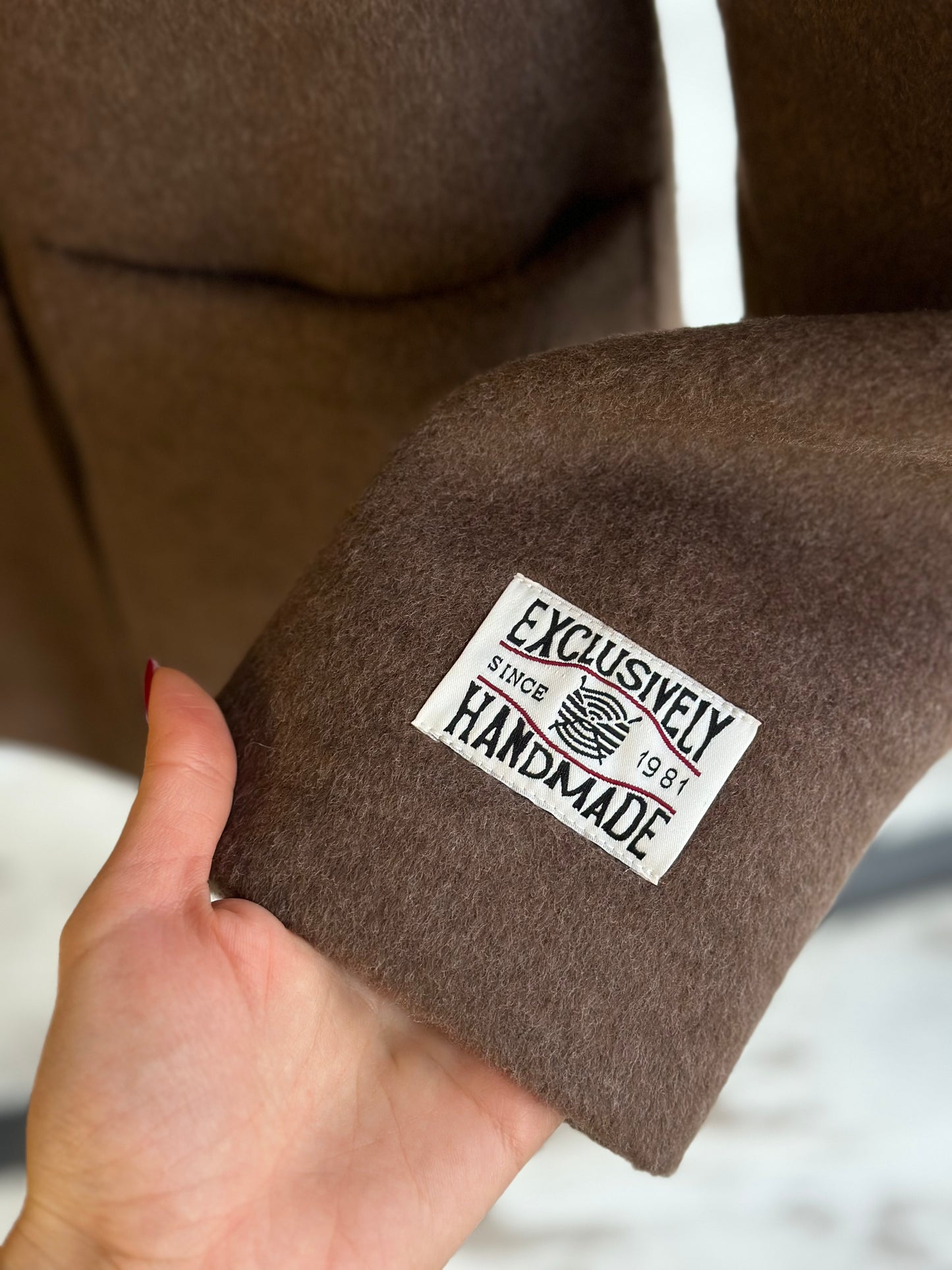 Дамско палто тип сако-кафяво