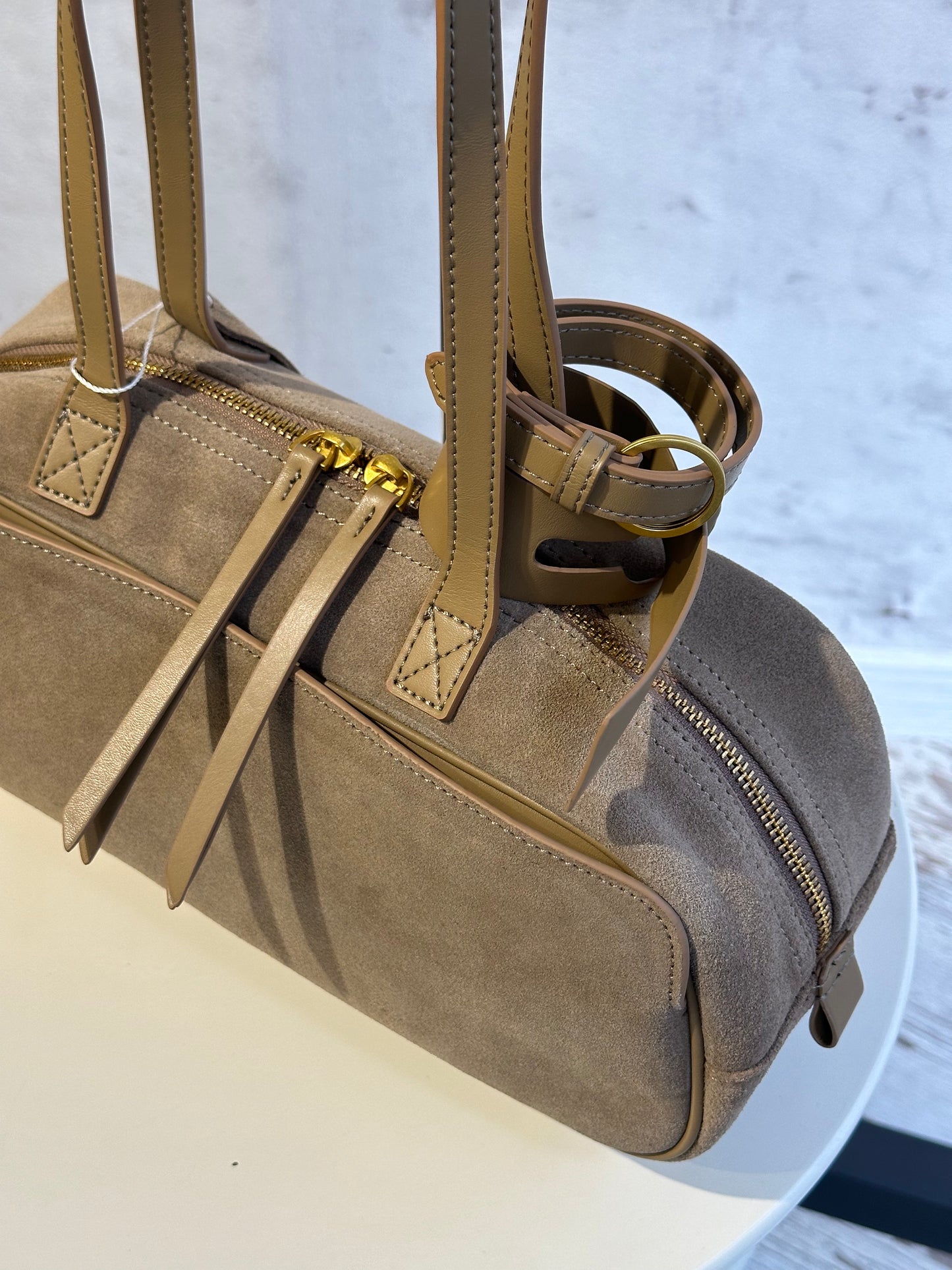 Дамска чанта от естествени материали-бежова