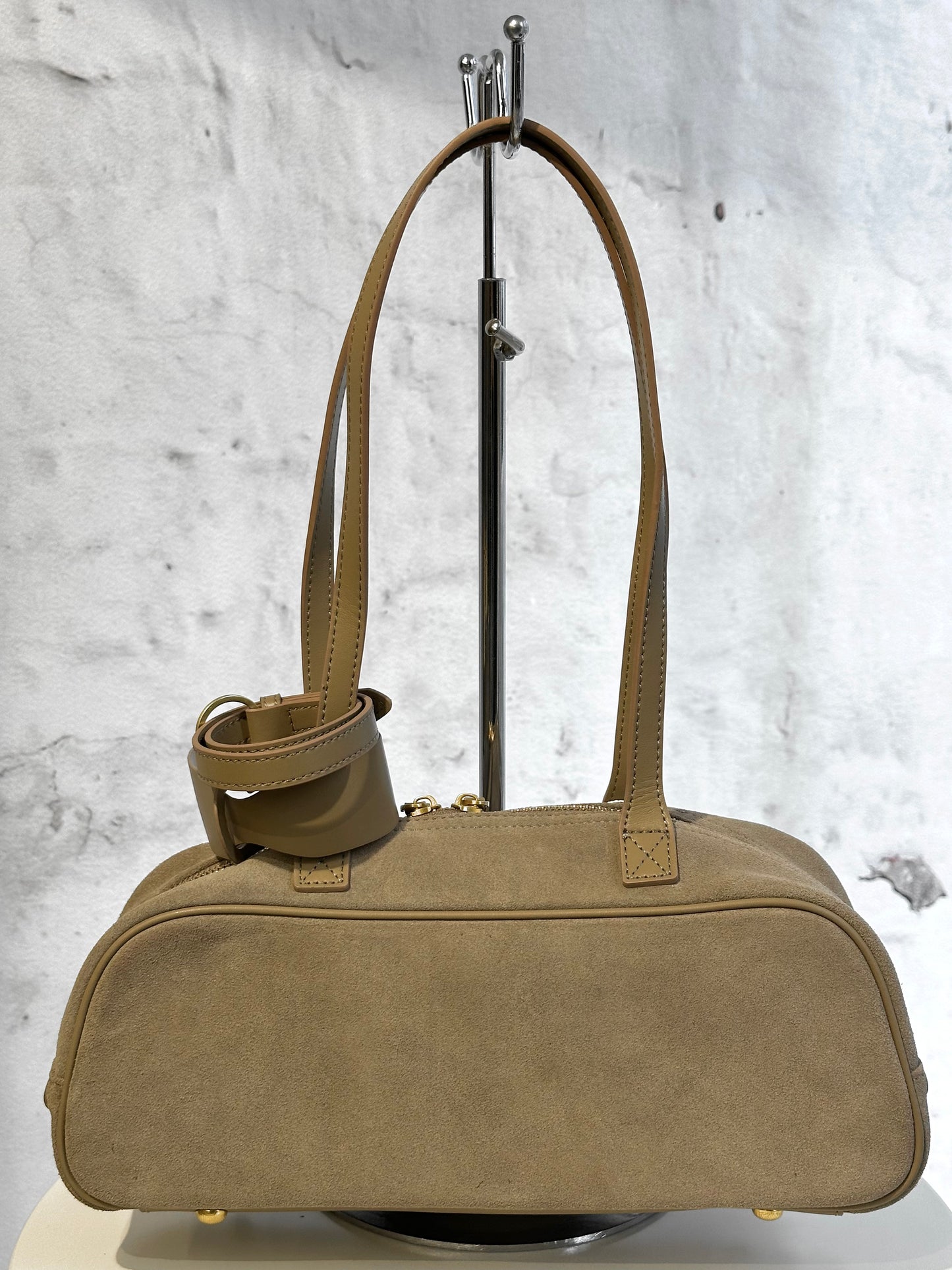 Дамска чанта от естествени материали-бежова