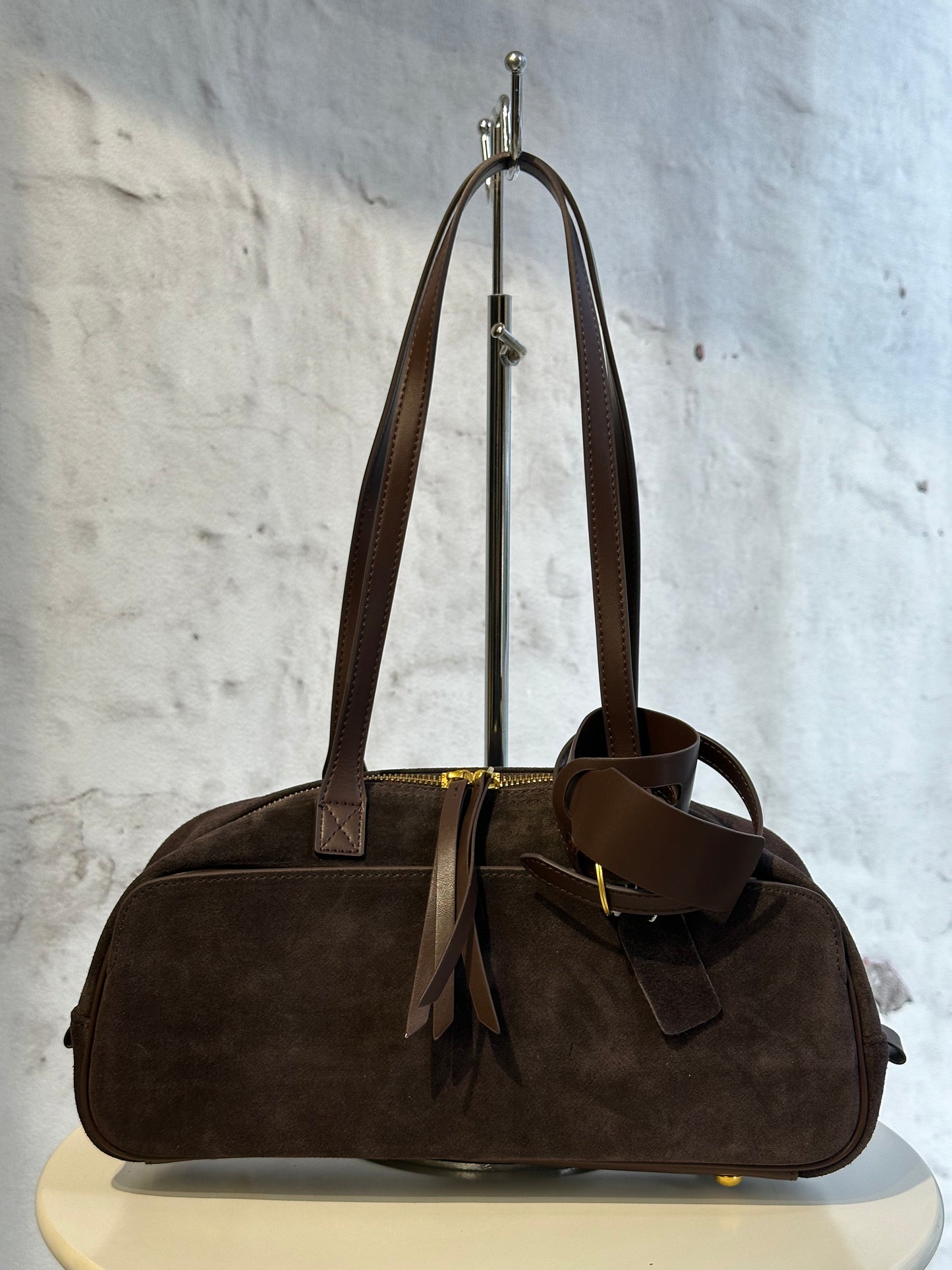 Дамска чанта от естествени материали-кафява